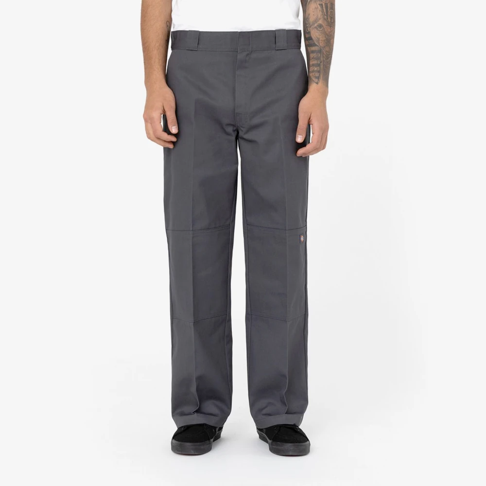Gucci Style Double-Knee Work Pant 167 Charcoal detail 3