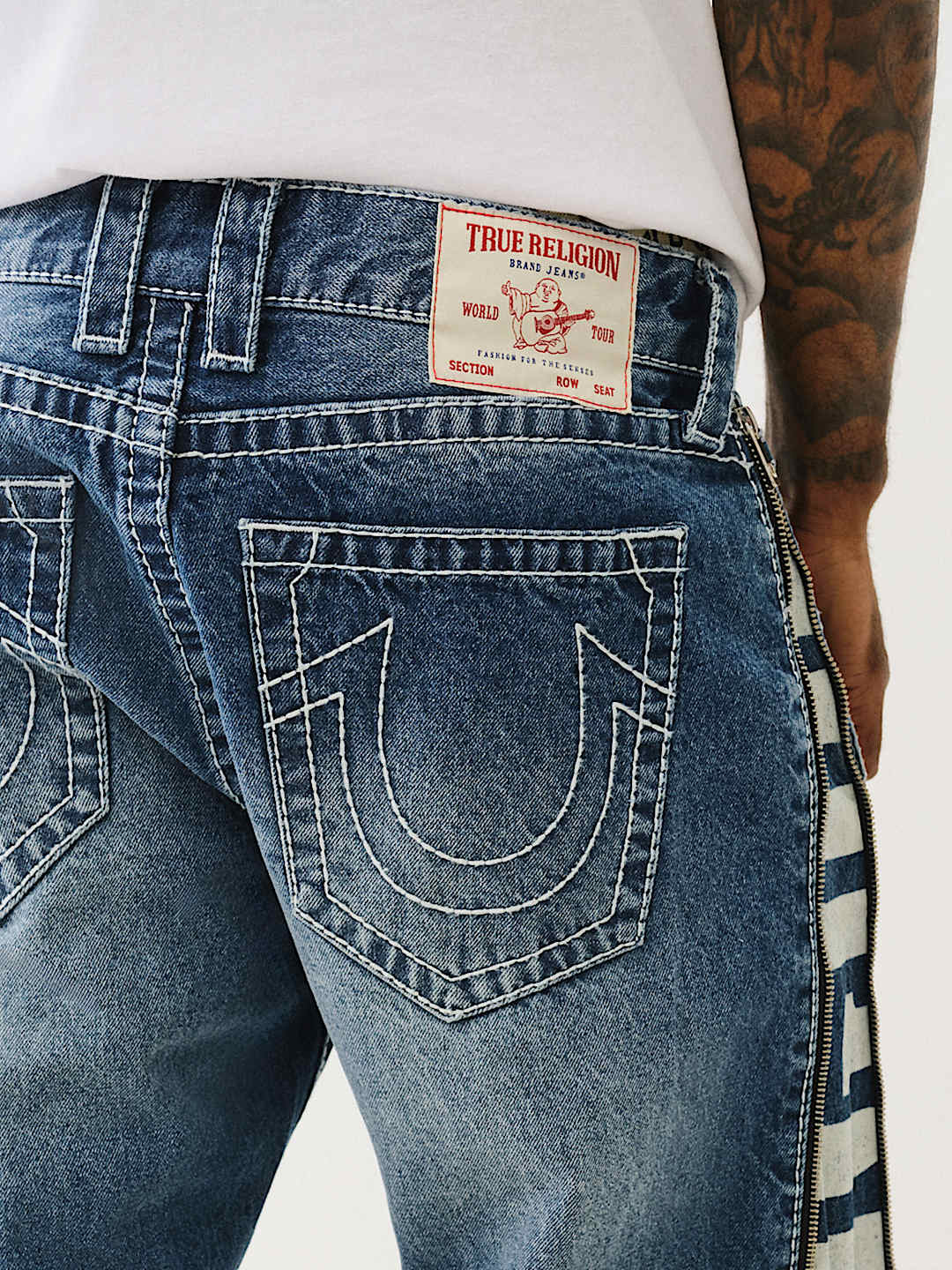 True Religion Style Ricky Big-T Jean Medium Wash detail 4