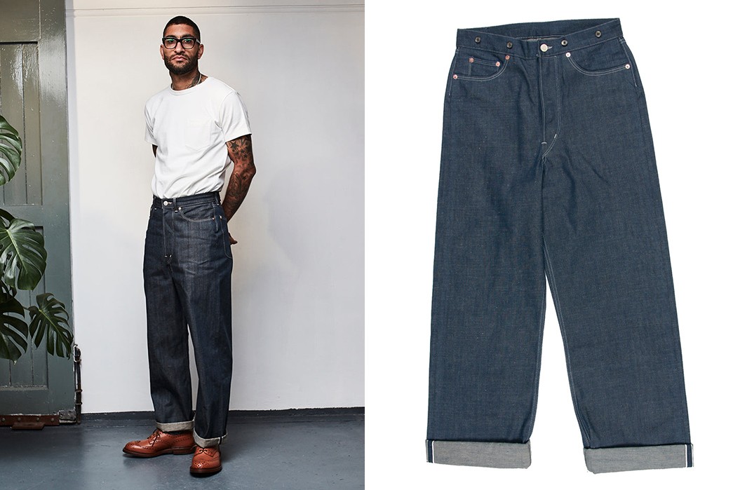 Essentials Style Denim Wide Leg 200 Raw Denim detail 4