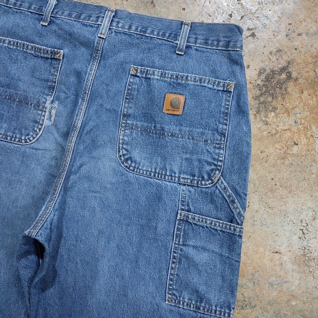Carhartt Style Cargo Pant 203 Raw Denim detail 2