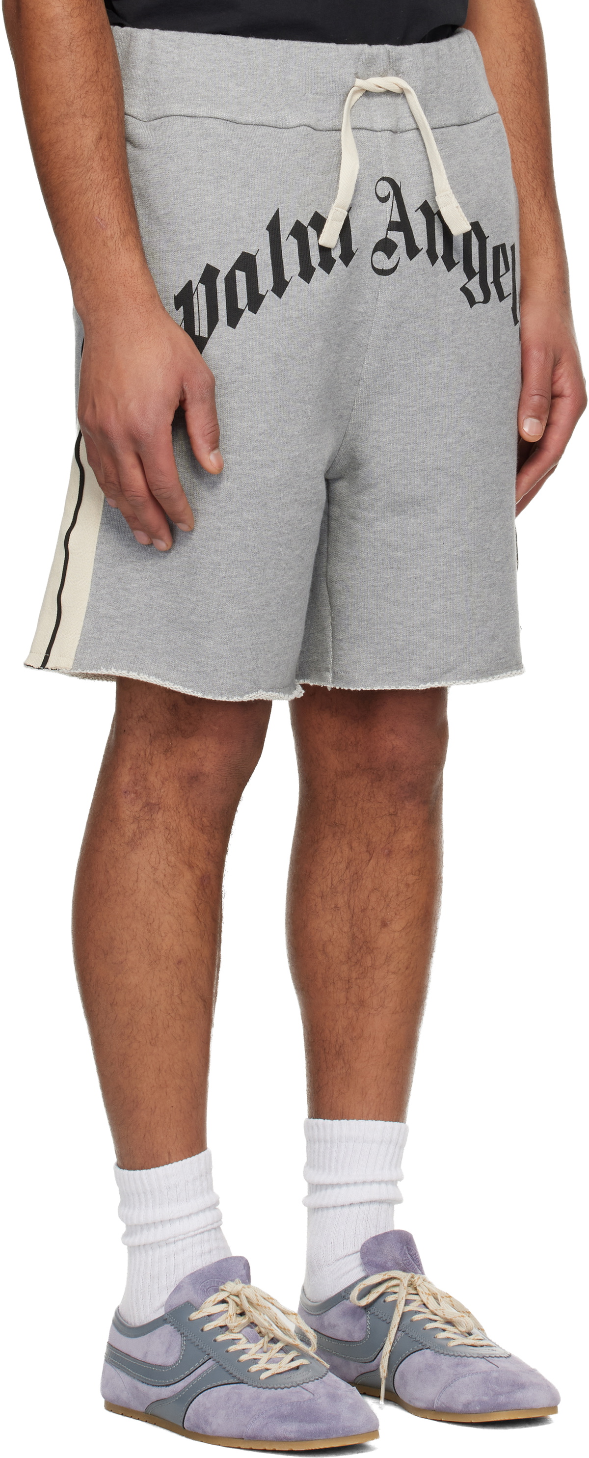 Palm Angels Style Sweat Short 204 Raw Denim detail 4