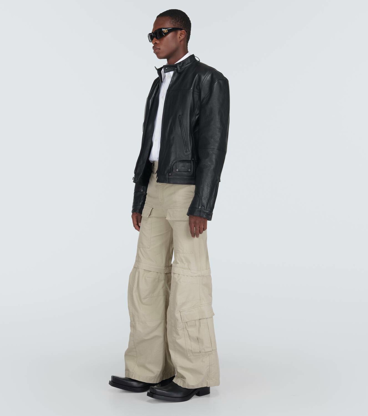 Balenciaga Style Cargo Pant 210 Bone detail 4