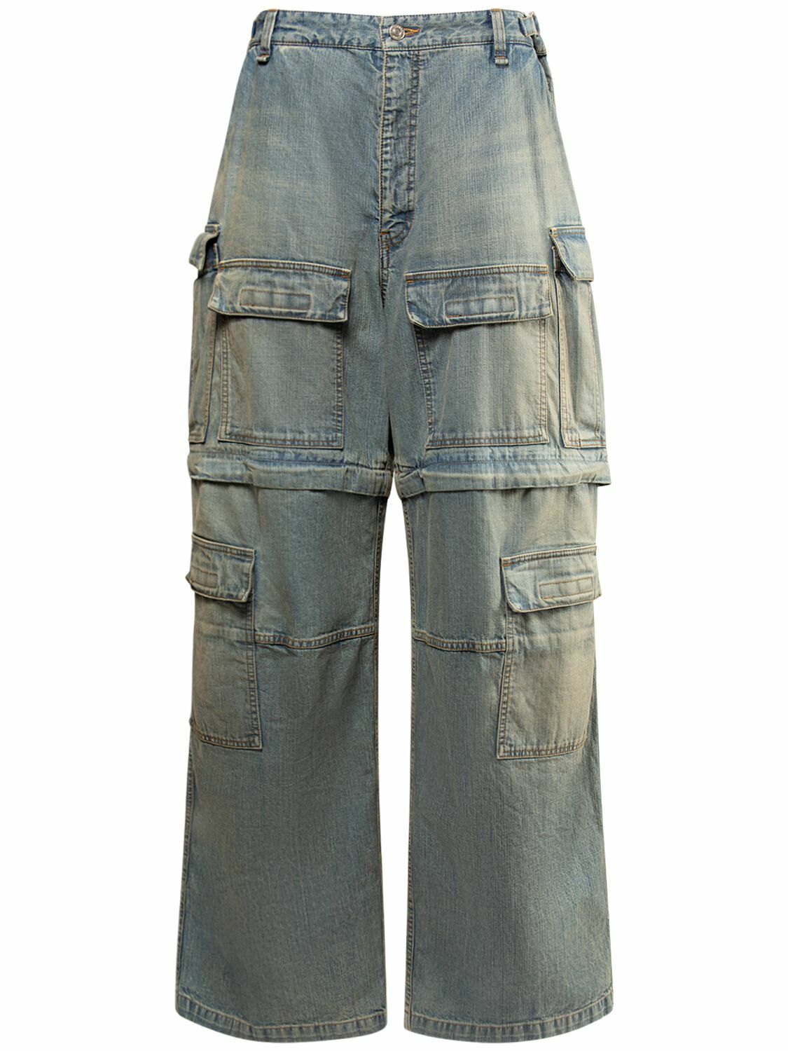 Balenciaga Style Nylon Cargo 216 Raw Denim detail 2