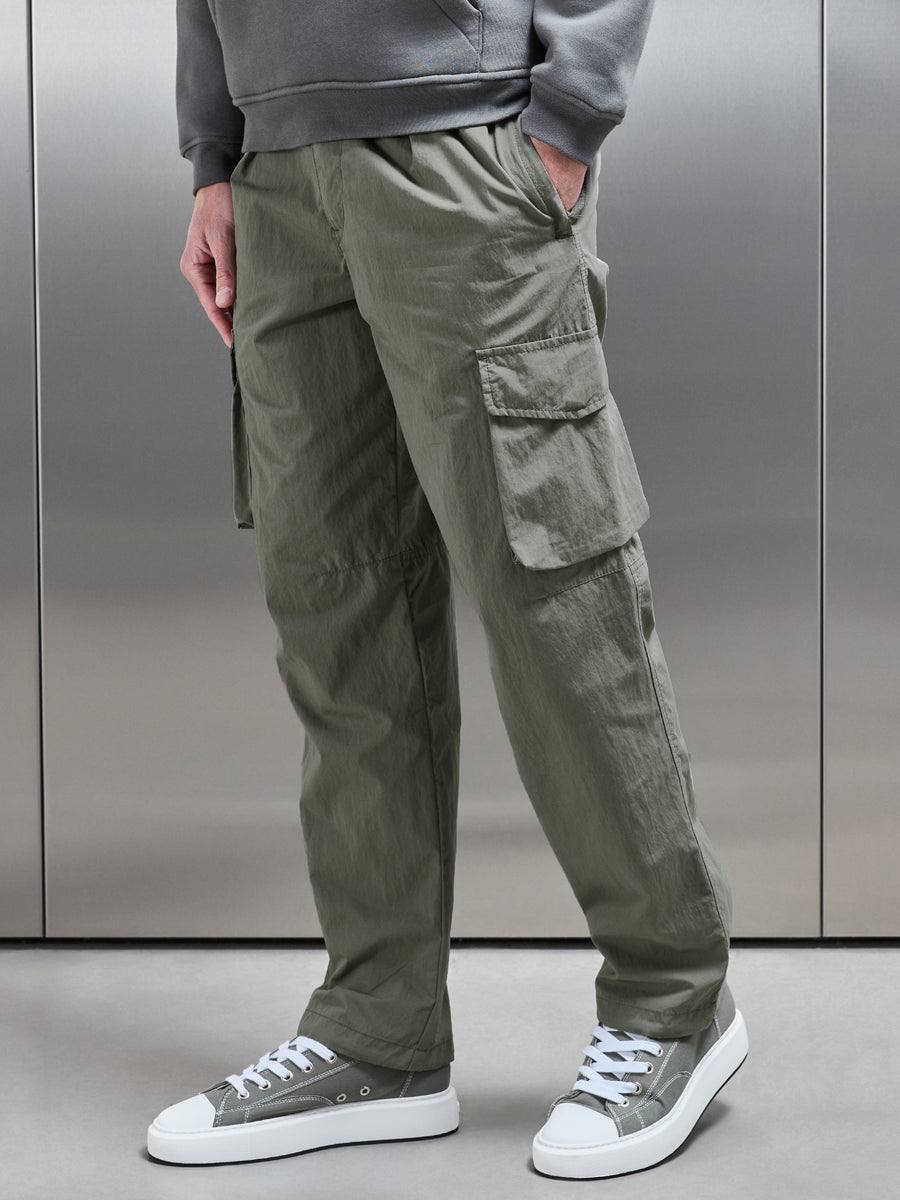 Gucci Style Parachute Pant 221 Olive detail 4