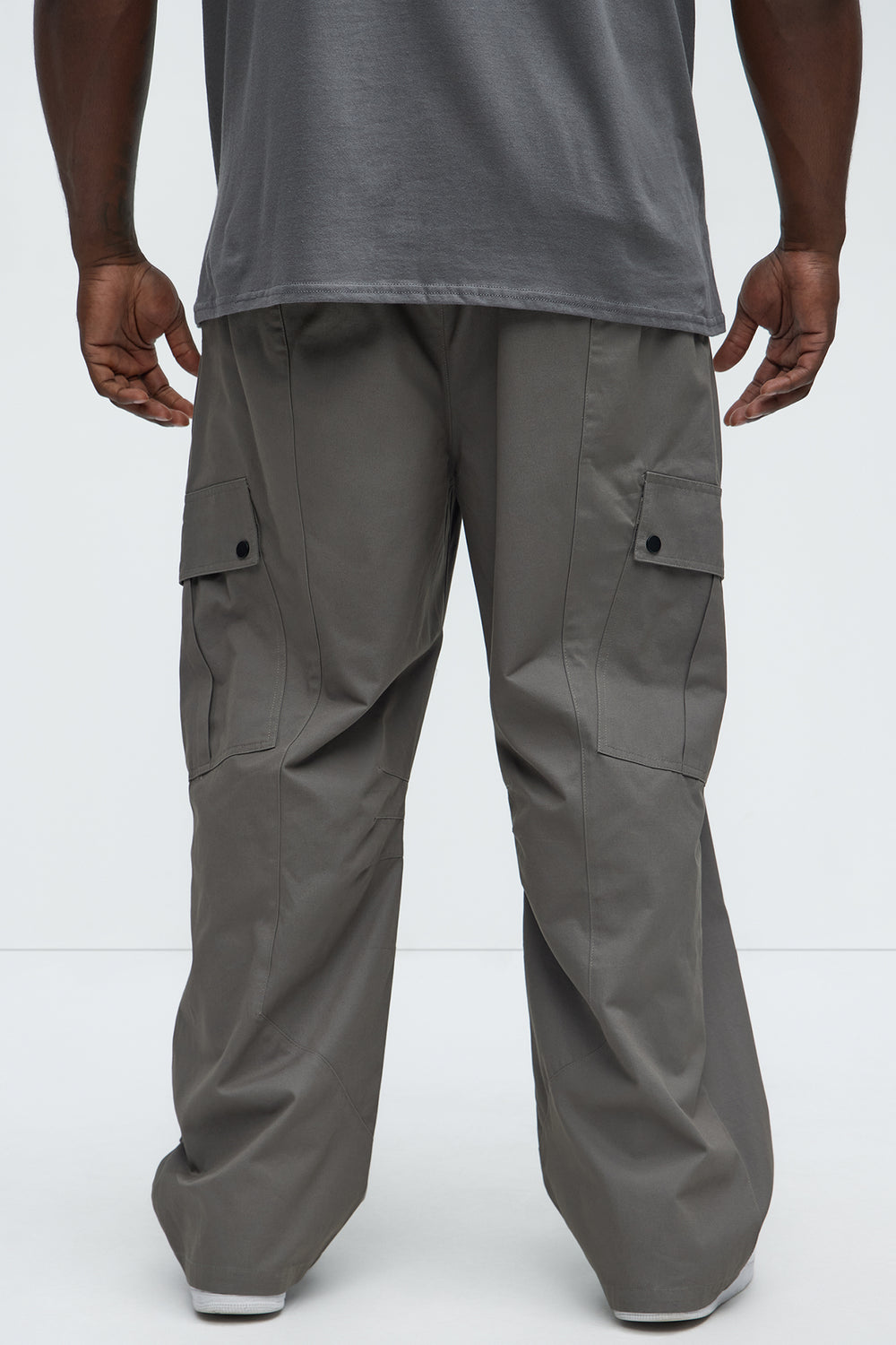 Balenc Style Baggy Cargo Pant Grey detail 4