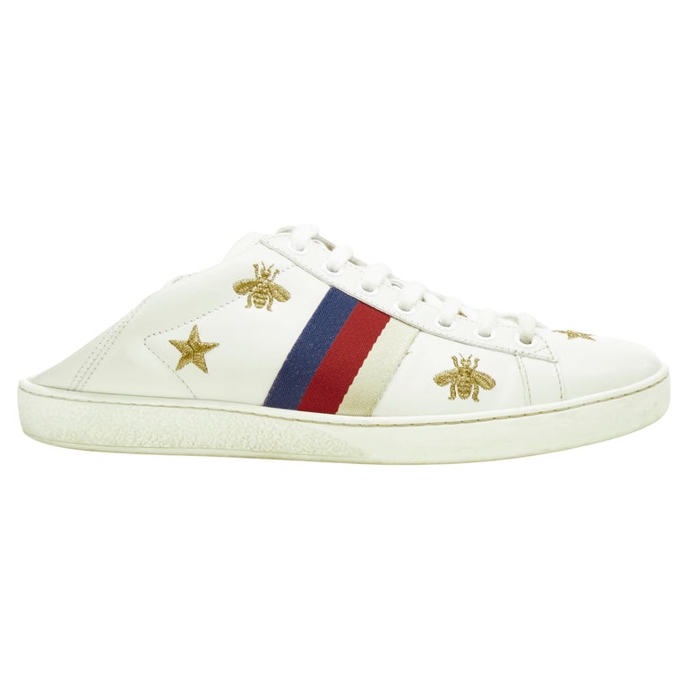 Gucci Style Ace Embroidered Sneaker White / Bee detail 4