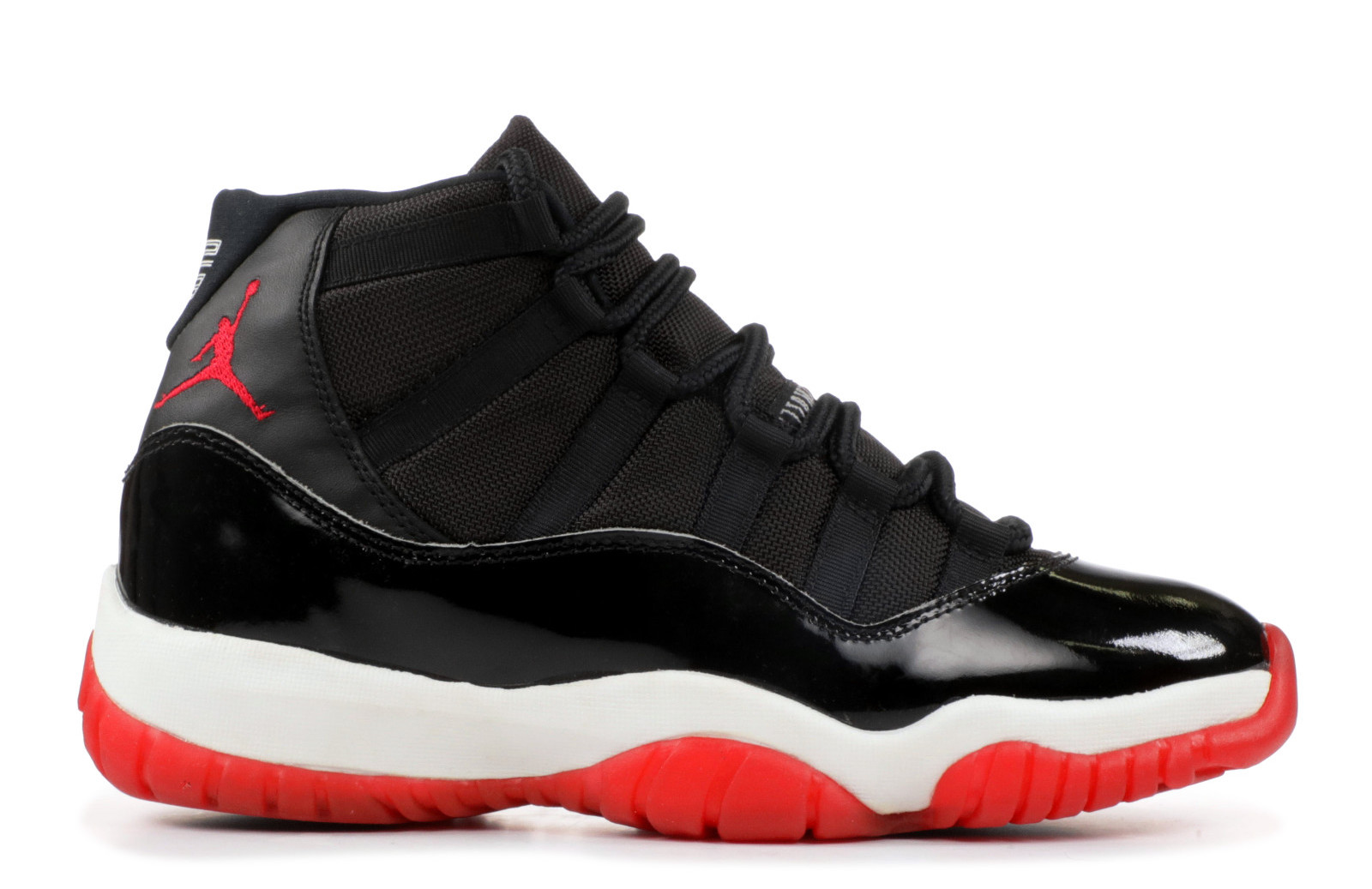 AJ AJ11 Bred Black / Red detail 2