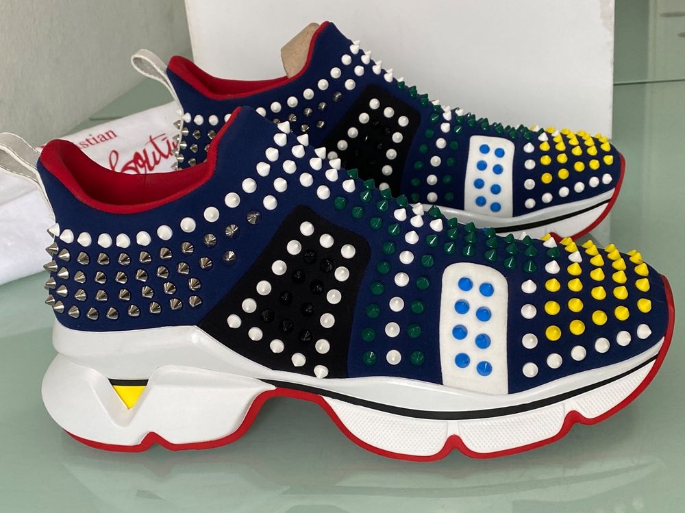 Louboutin Style Speed Runner 162 Bred detail 3