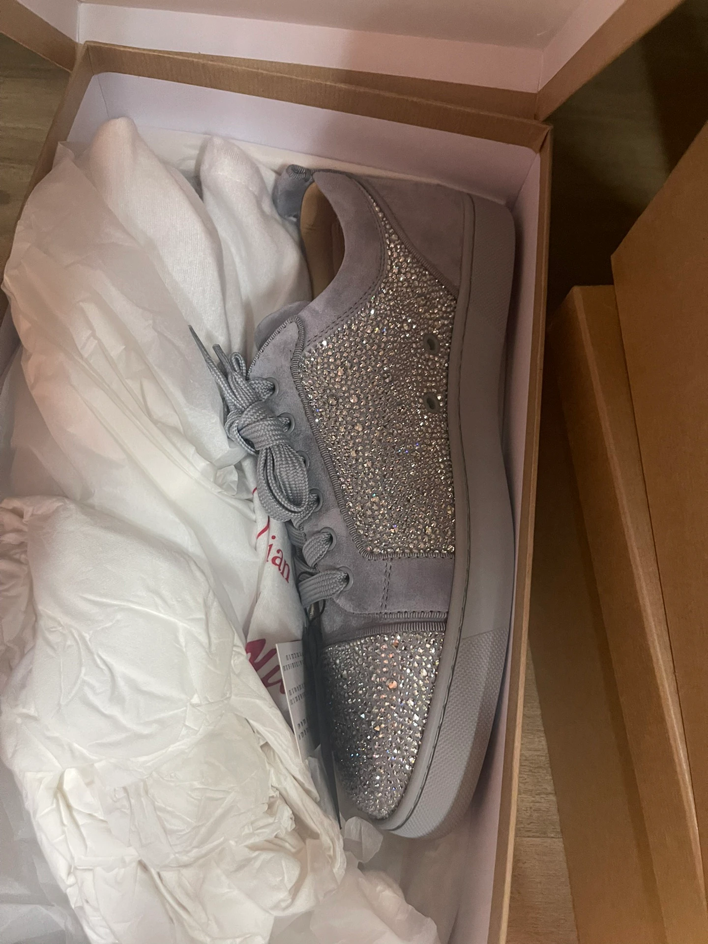 Louboutin Style Dunk Low 181 Beluga detail 3