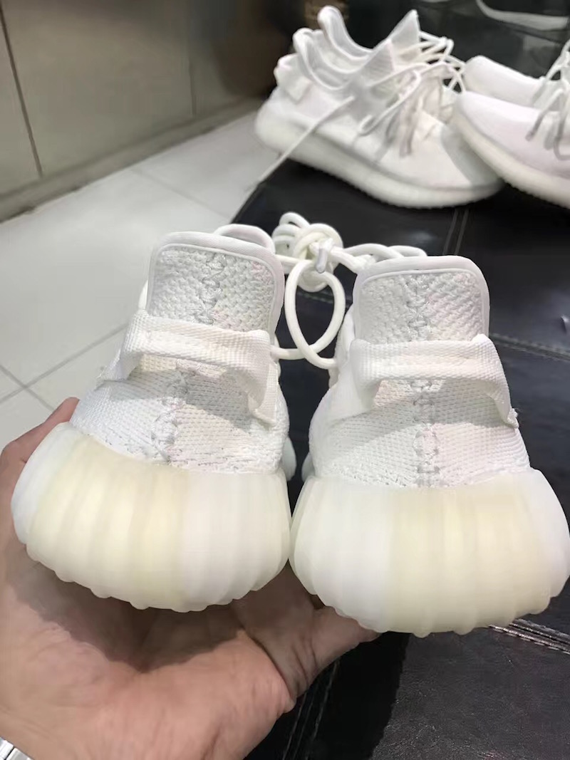 Jordan Style Yeezy Slide 184 Triple White detail 3