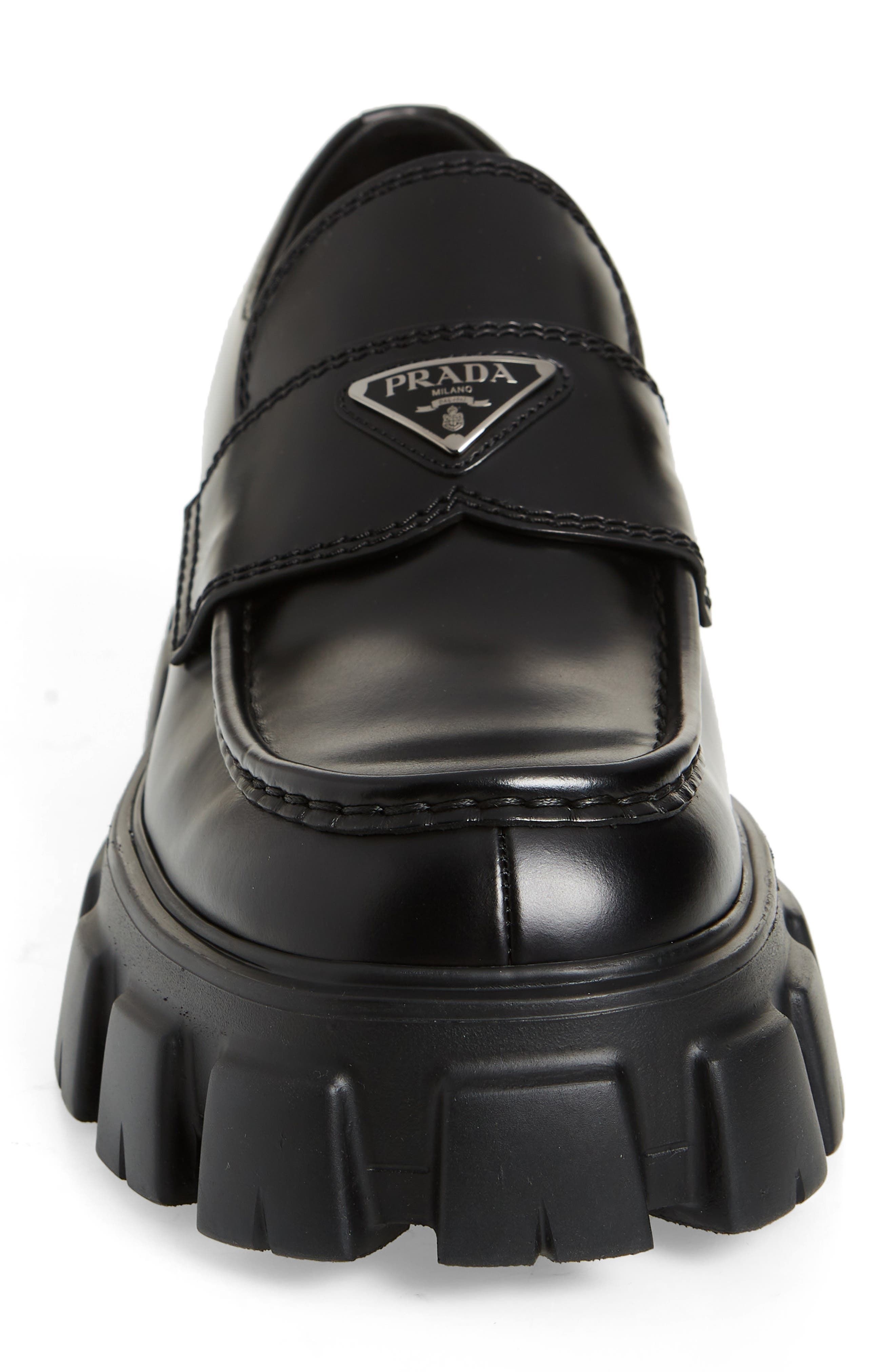 Prada Style Monolith Chunky Loafer Black detail 2