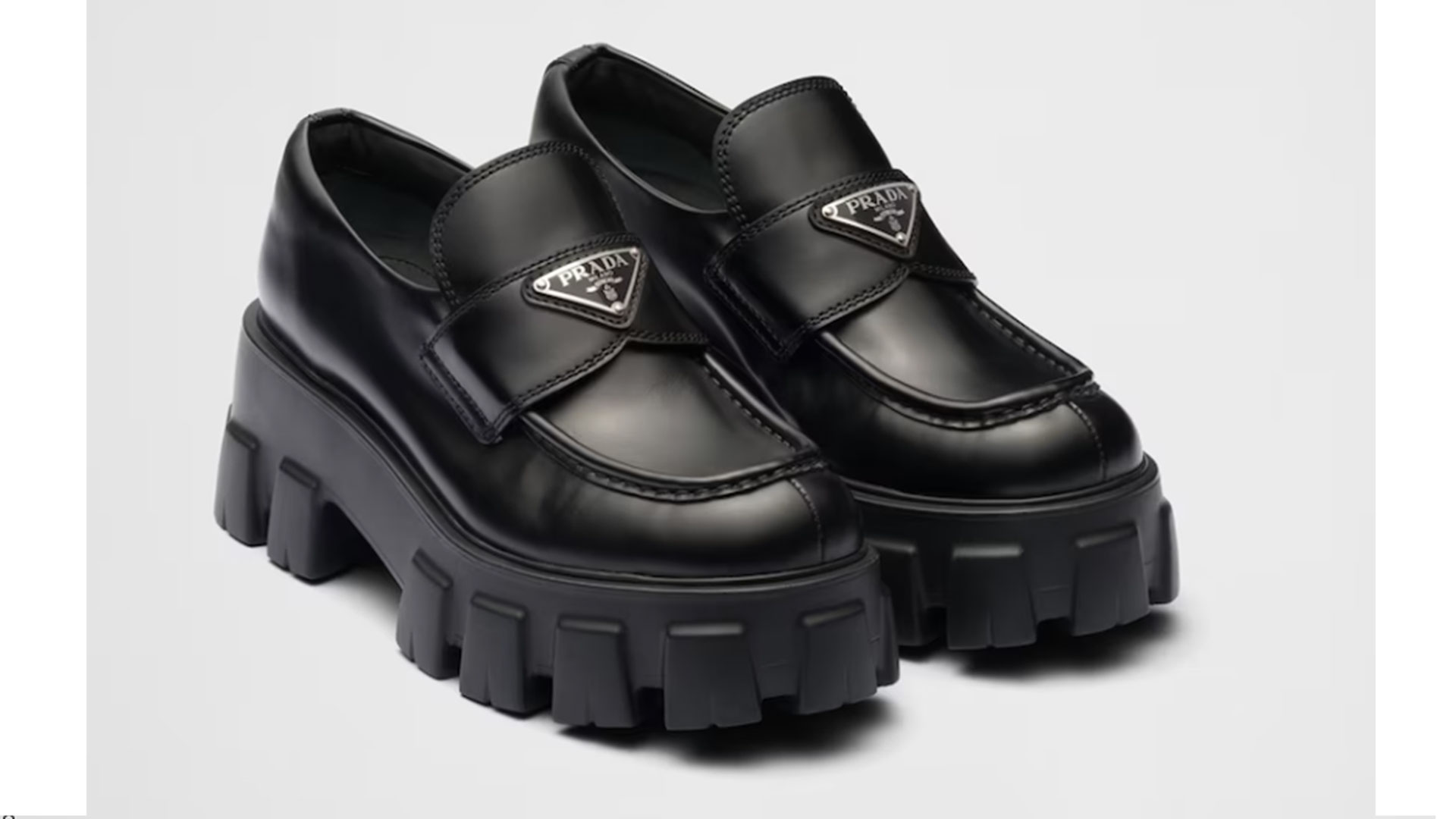Prada Style Monolith Chunky Loafer Black detail 4