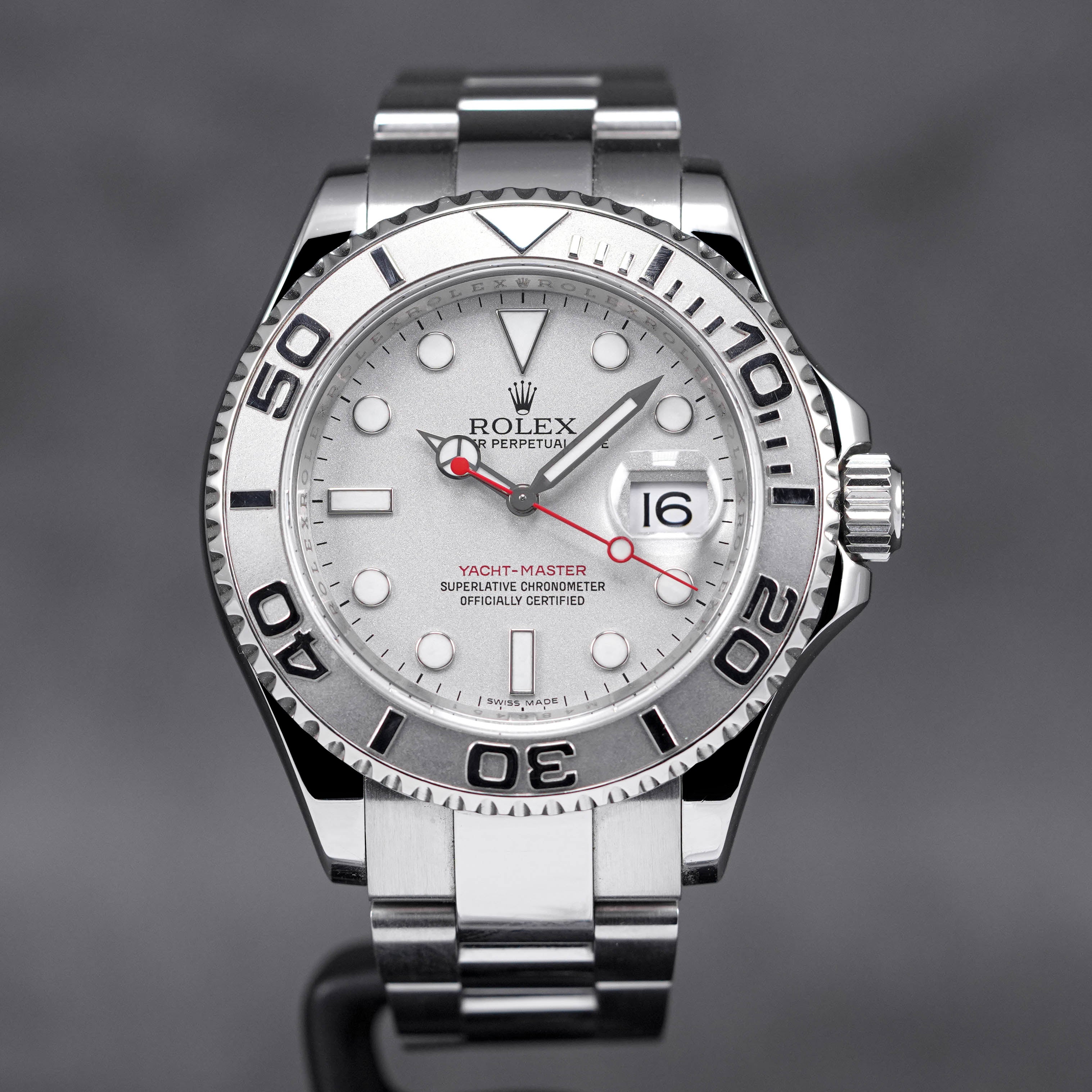 PP Style Yacht-Master 40 27 Silver Dial / Leather detail 3