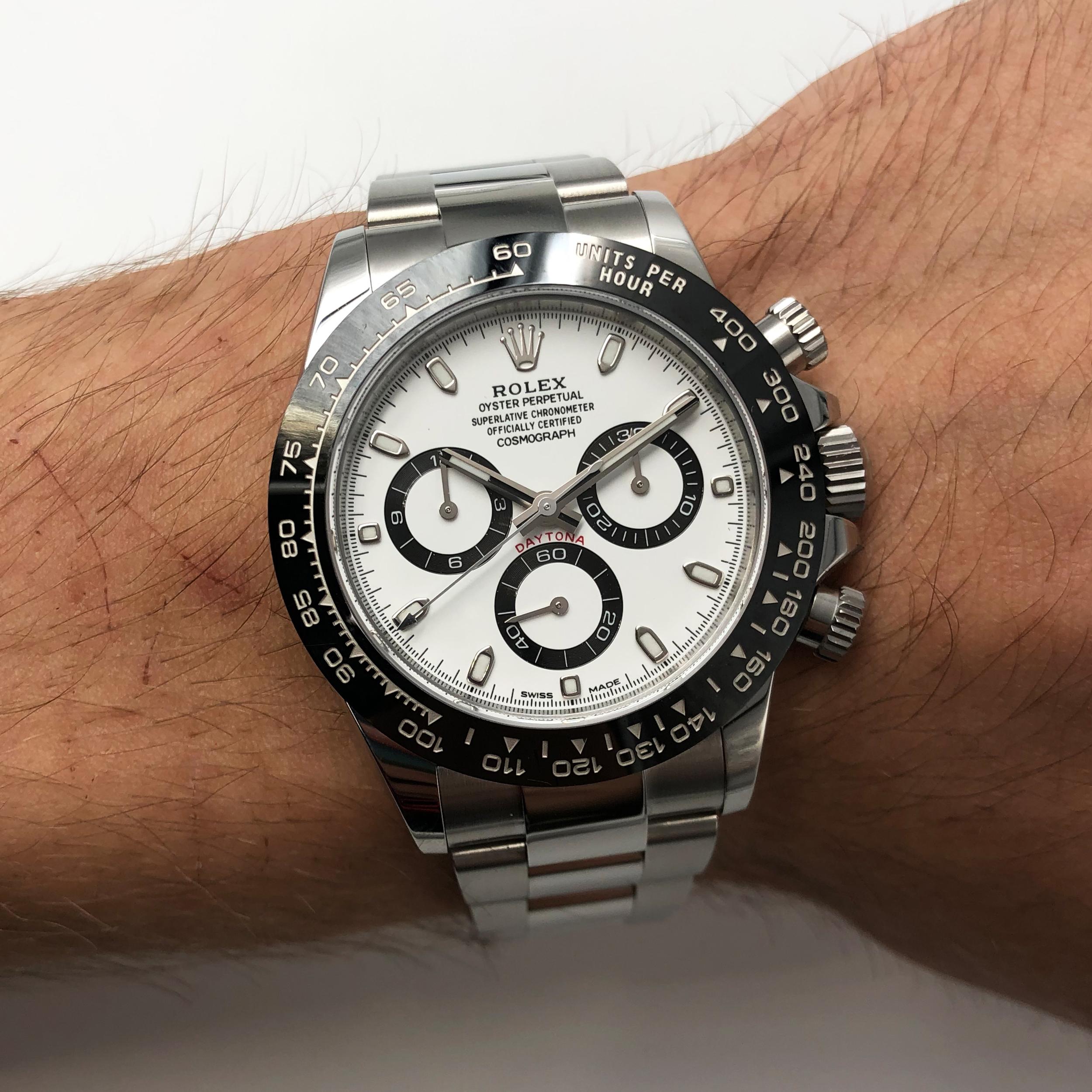 Rolex Style Daytona 116500LN White Panda detail 3