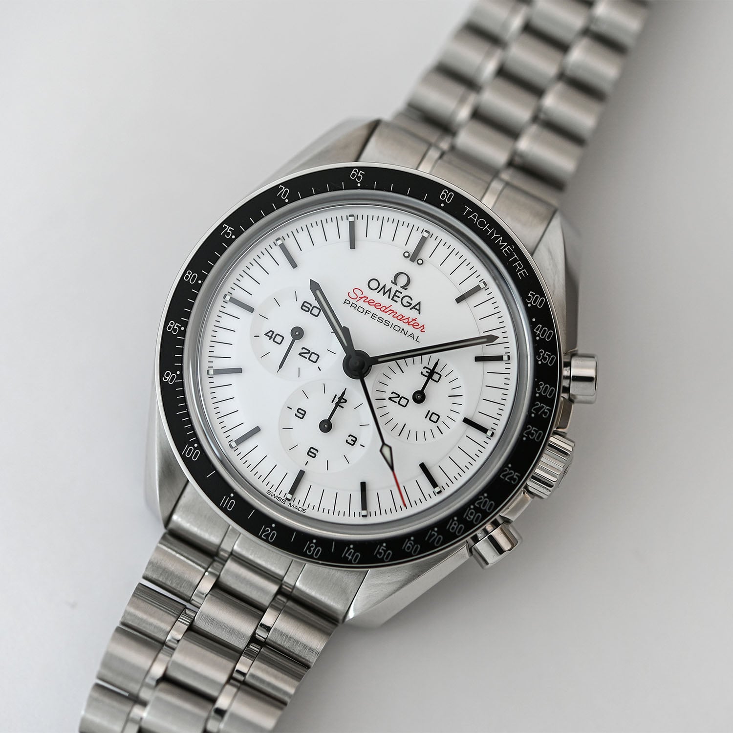 Omega Style Carrera Chrono 35 White Dial / Steel detail 3