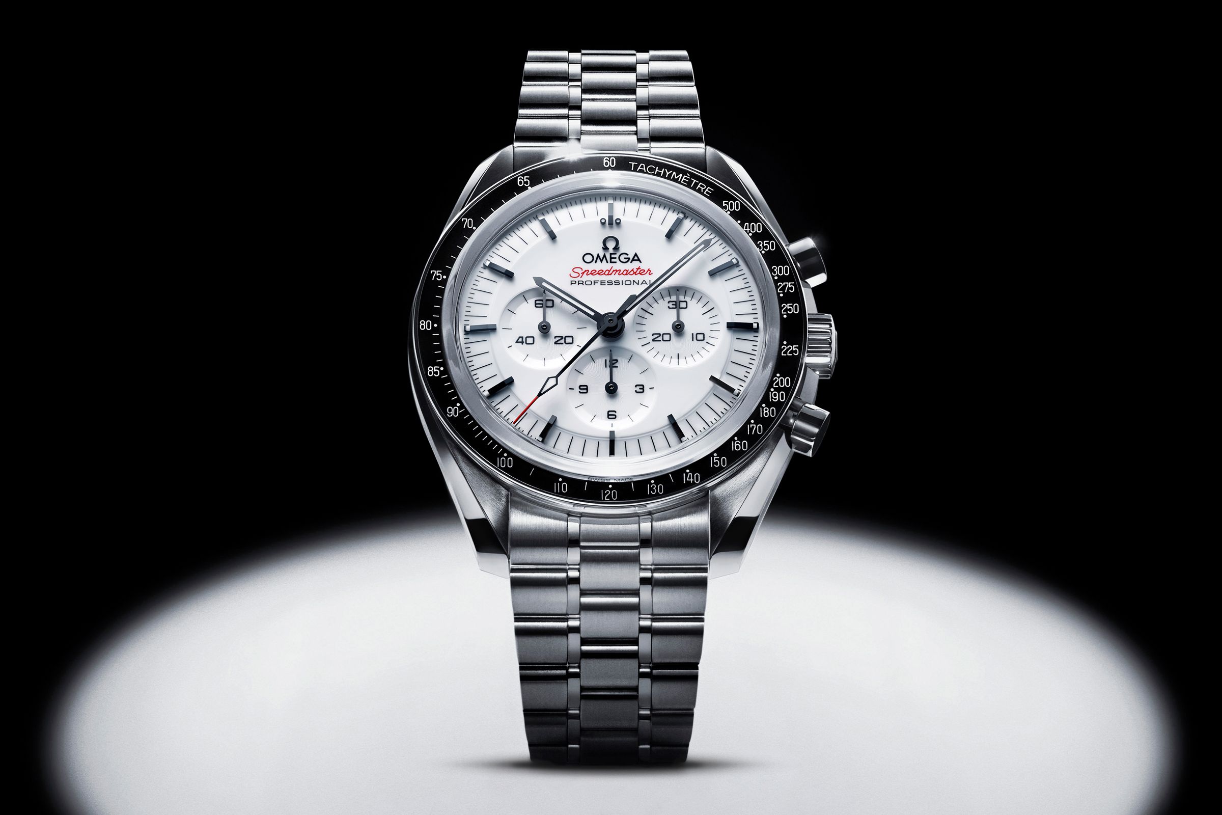 Omega Style Carrera Chrono 35 White Dial / Steel detail 4