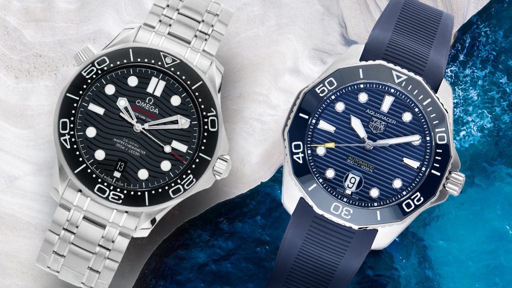 Tag Heuer Style Seamaster 300 36 Silver Dial / Leather detail 4