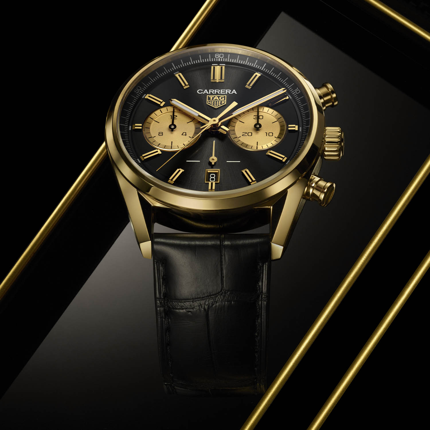 PP Style Carrera Chrono 42 Full Gold detail 4