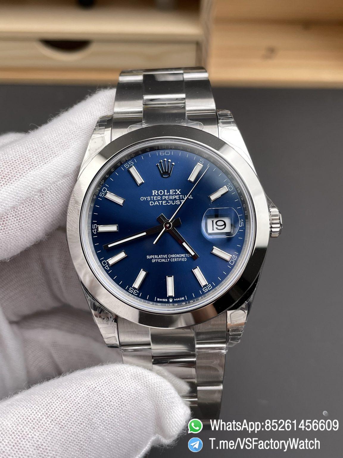 Omega Style Datejust 41 48 Blue Dial / Steel detail 2