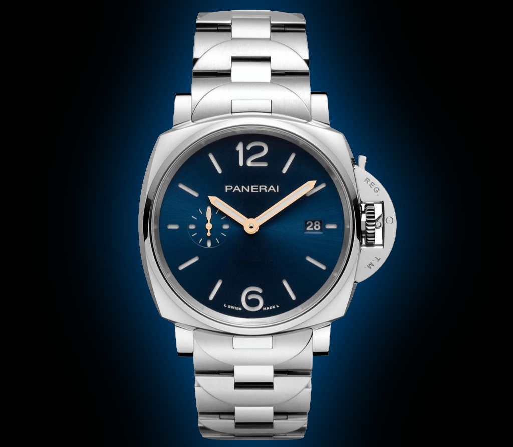 Panerai Style Tank Louis 51 Blue Dial / Steel detail 2
