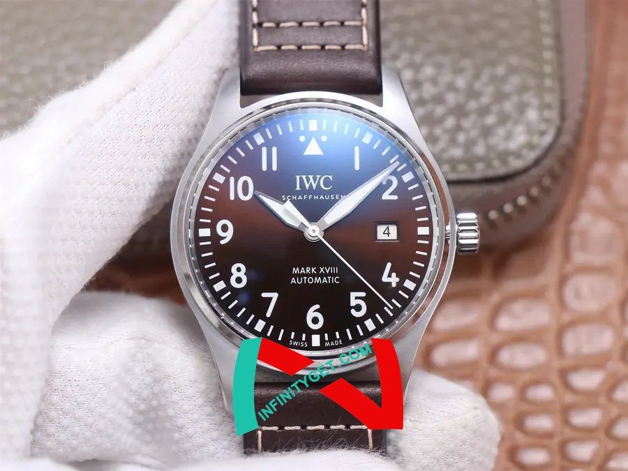 Rolex Style Pilot Mark XVIII 53 Grey Dial / Rubber detail 4