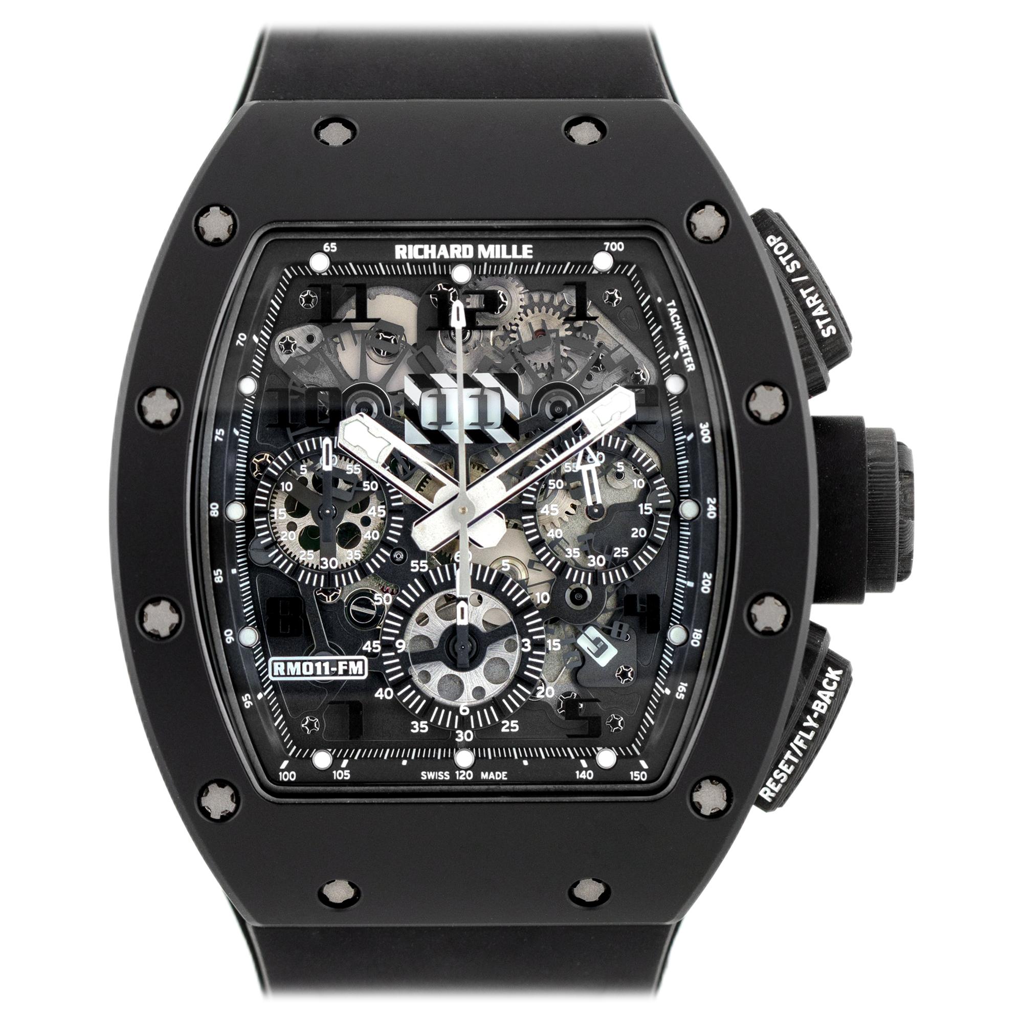 Richard Mille Style Carrera Chrono 57 Black Dial / Steel detail 2