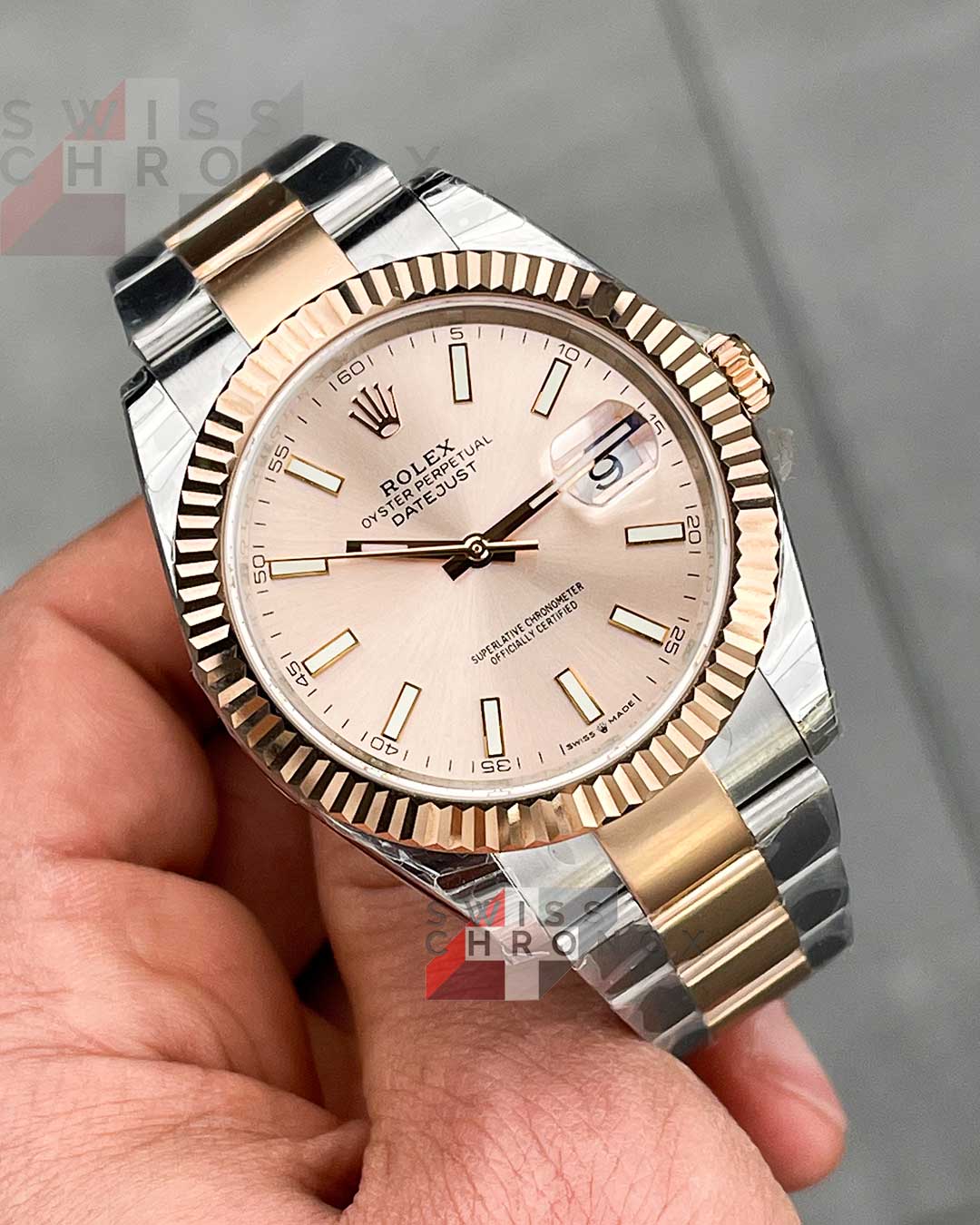 Omega Style Datejust 41 60 Two-Tone Gold detail 4