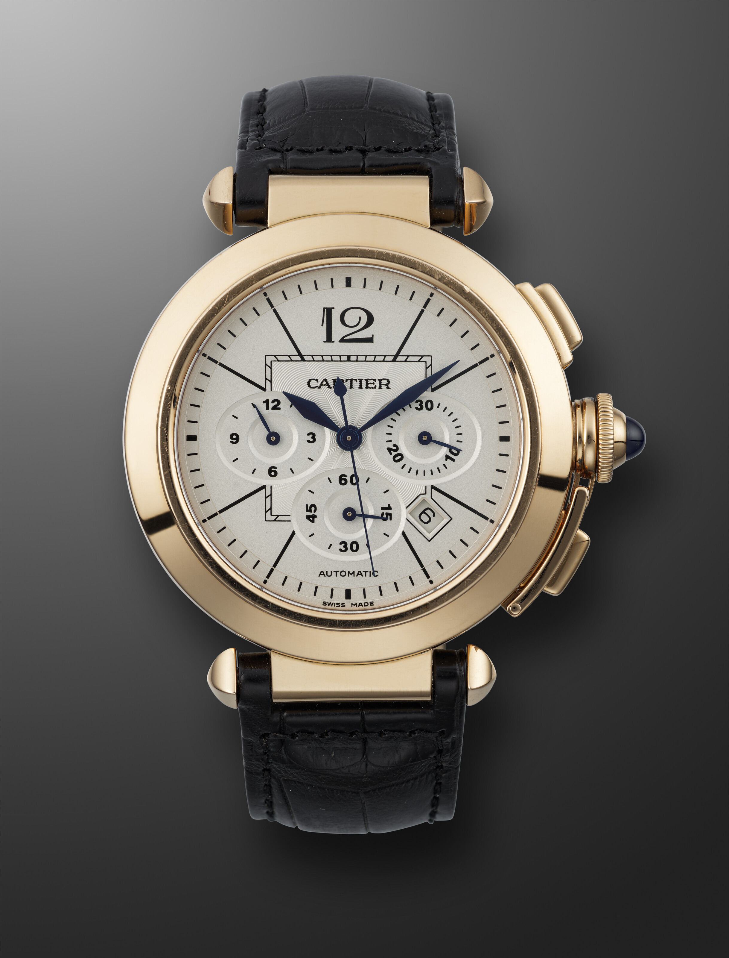 Cartier Style Carrera Chrono 62 Full Gold detail 4