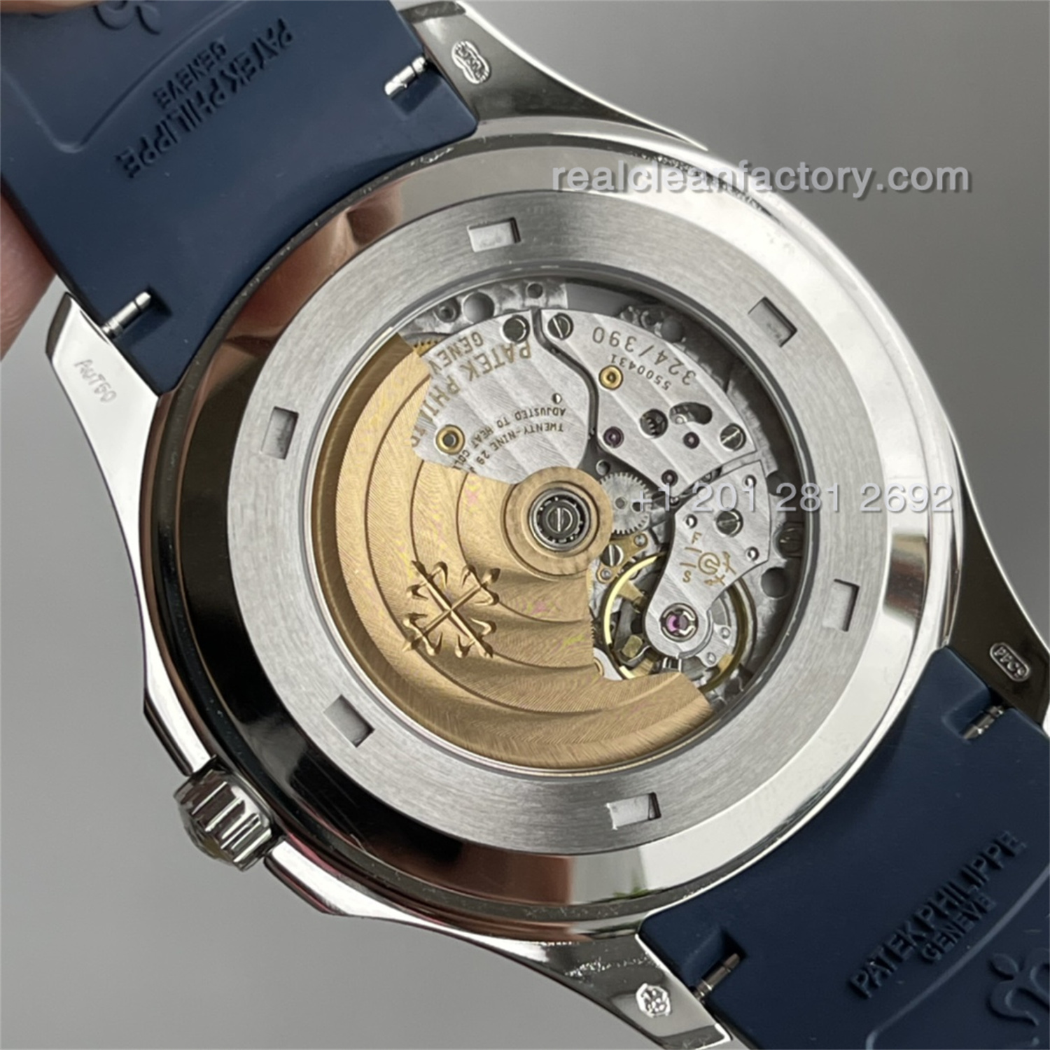 Rolex Style Aquanaut 5167 64 Blue Dial / Steel detail 3