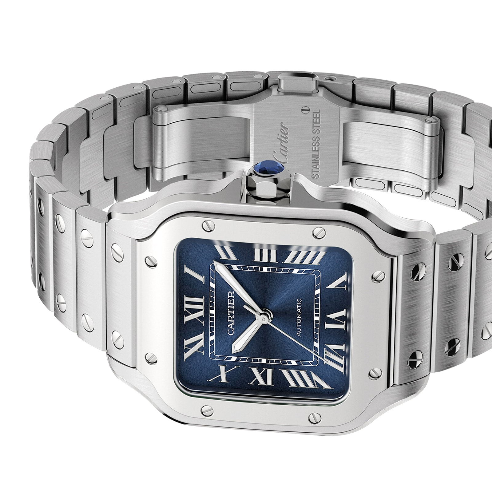 Tag Heuer Style Santos Medium 71 Blue Dial / Steel detail 3