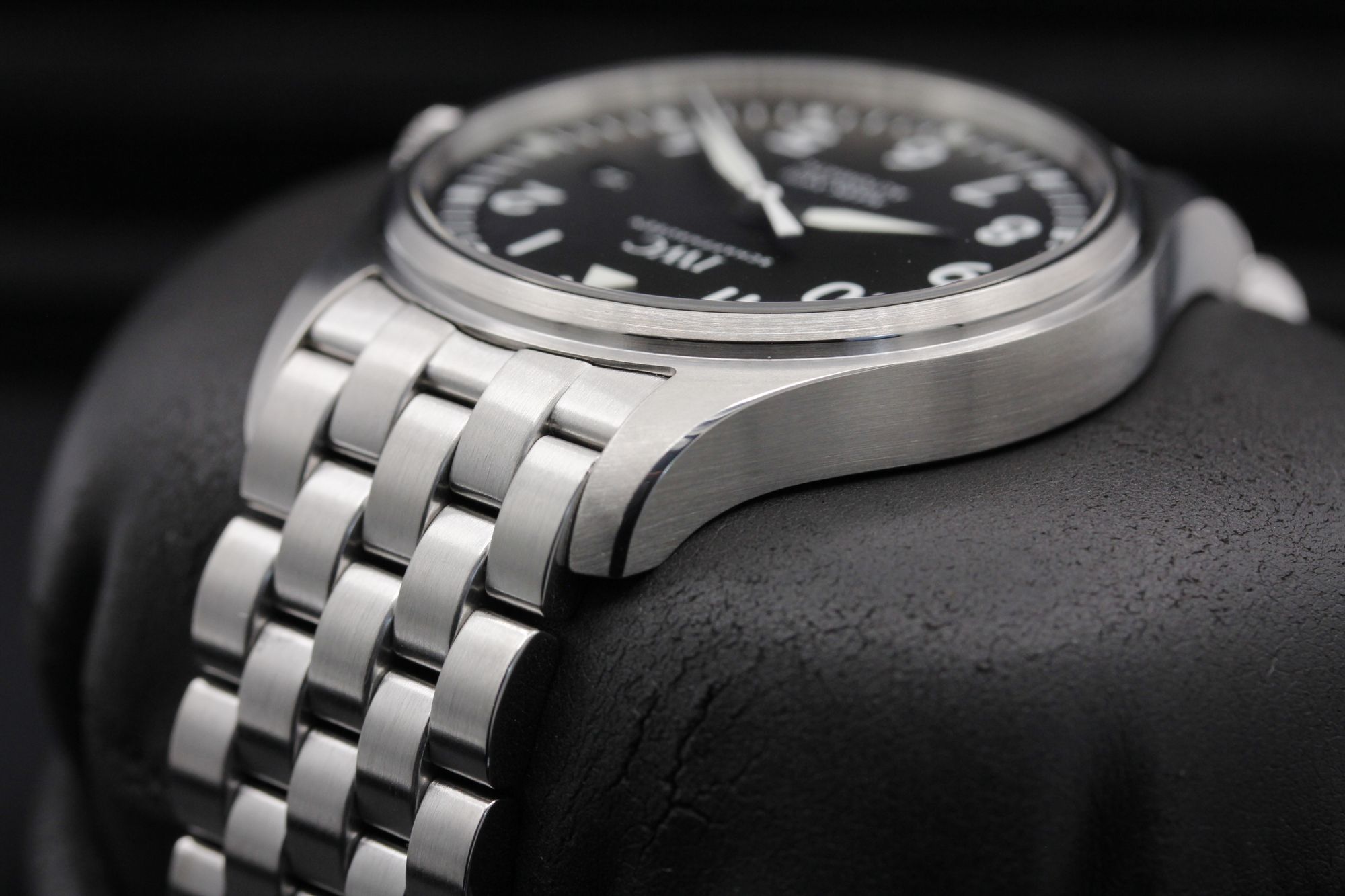 Rolex Style Pilot Mark XVIII 74 Black Dial / Steel detail 3