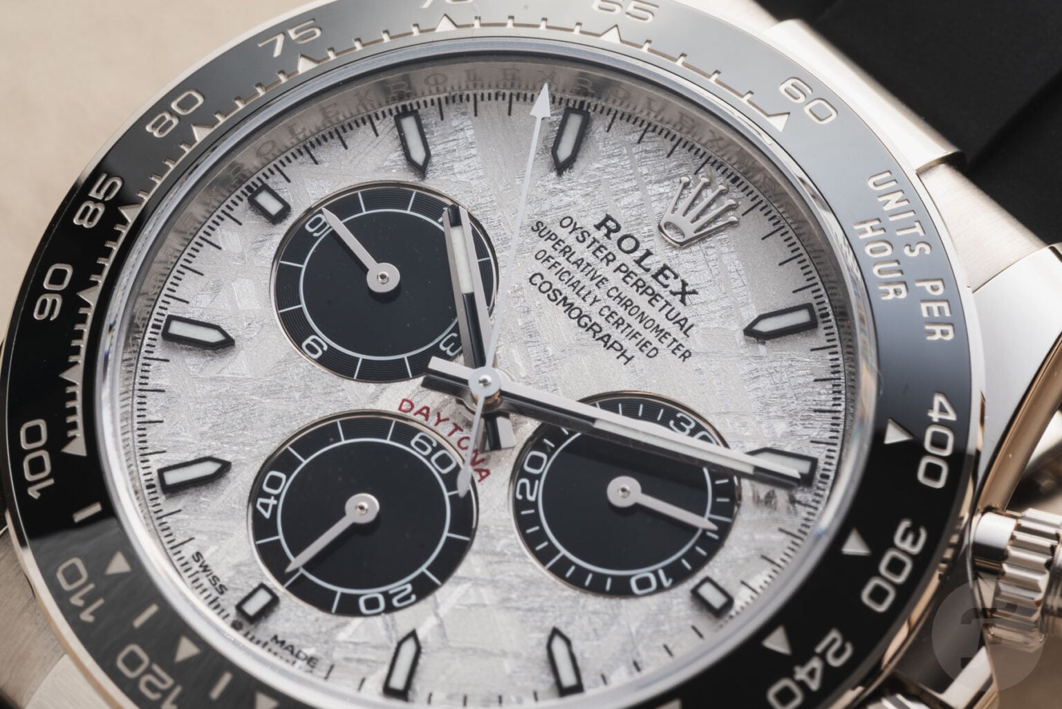 Panerai Style Daytona Chrono 217 Meteorite Dial detail 3