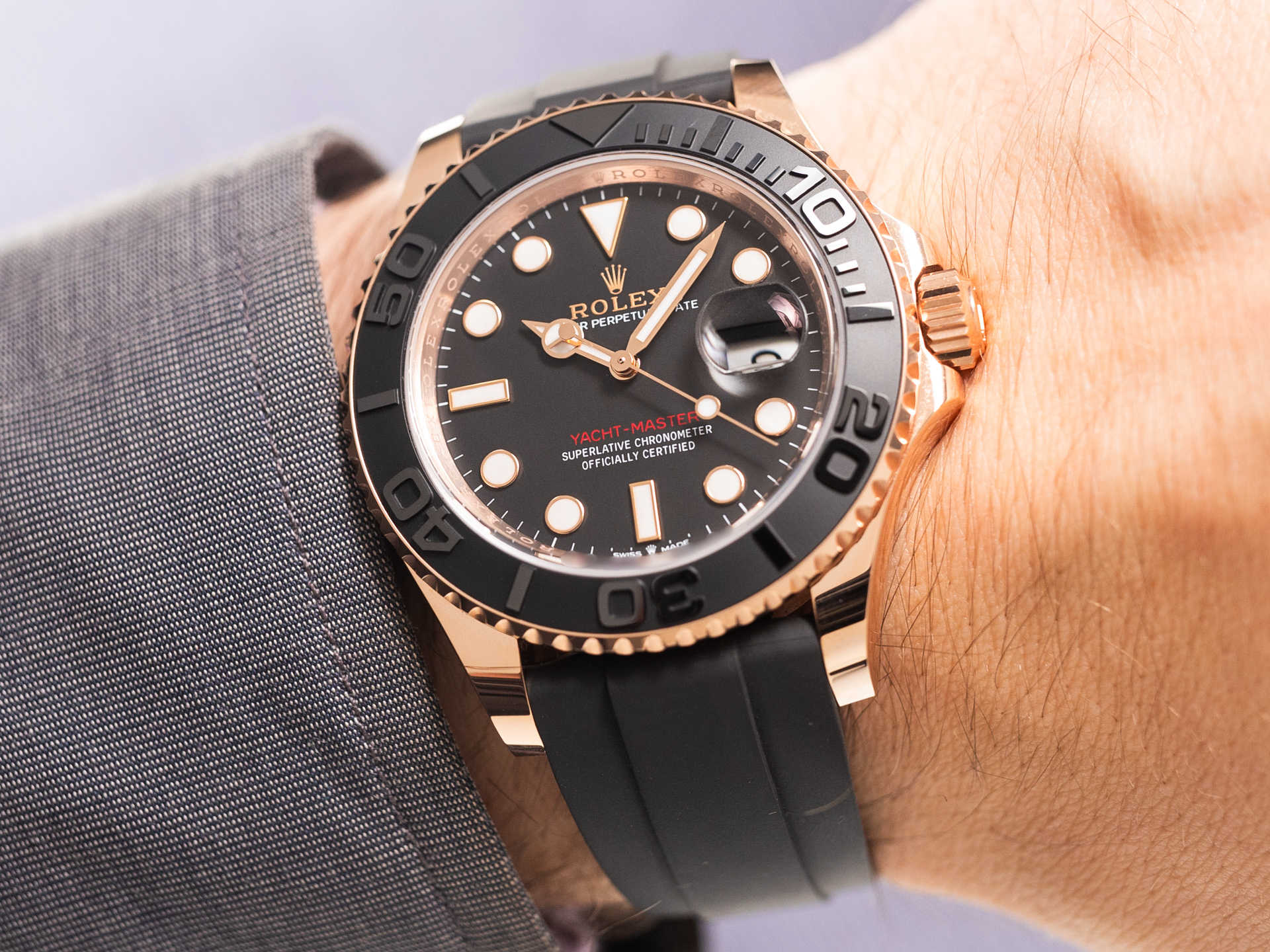 Tag Heuer Style Yacht-Master 40 84 Full Gold detail 4
