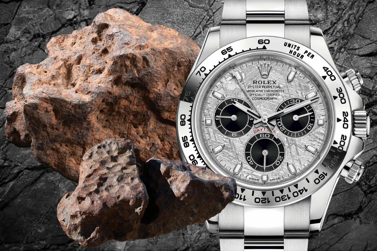 Rolex Style Santos Medium 88 Meteorite Dial detail 2