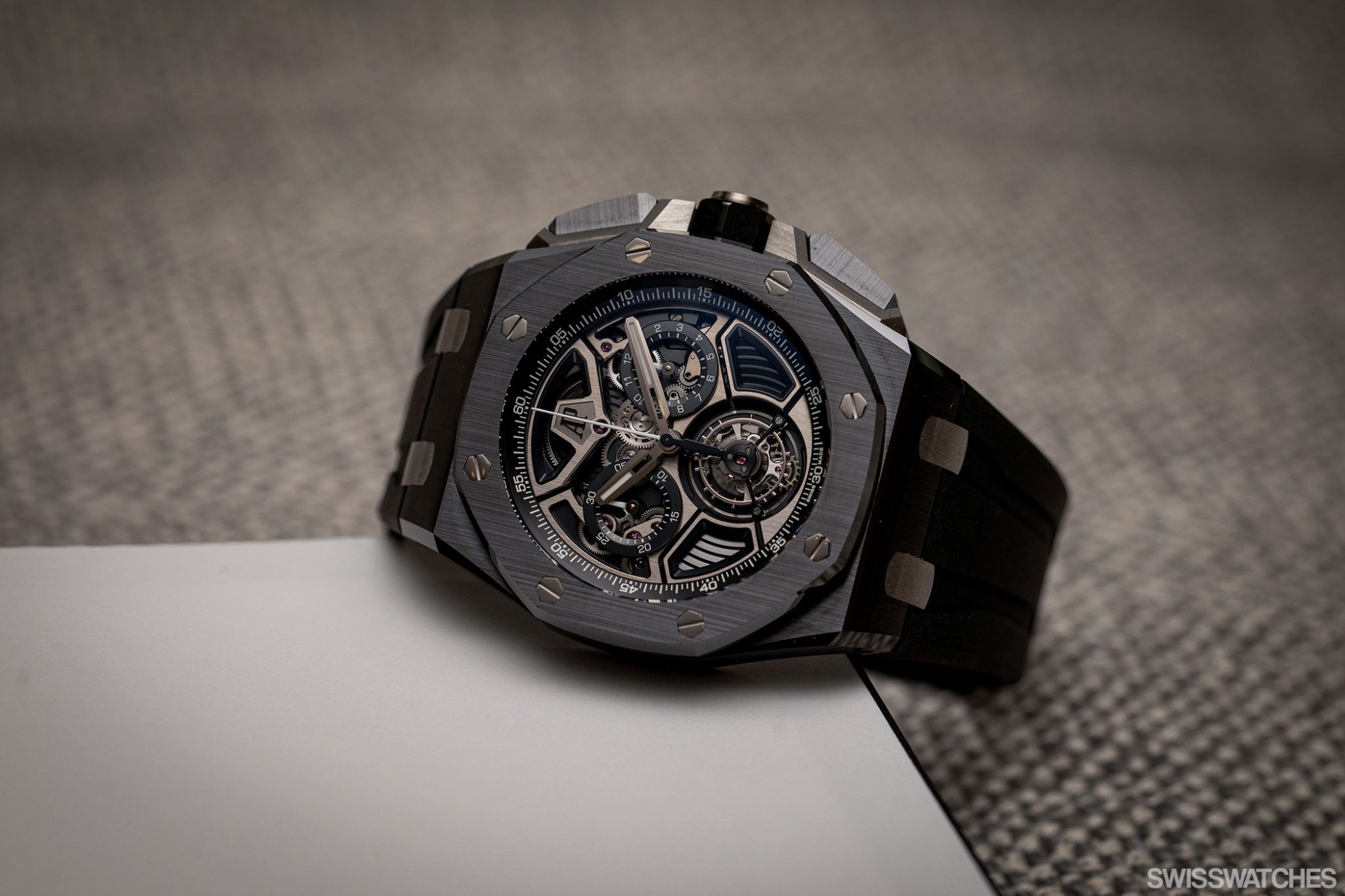 Richard Mille Style Royal Oak Offshore 100 Ceramic Bezel detail 3