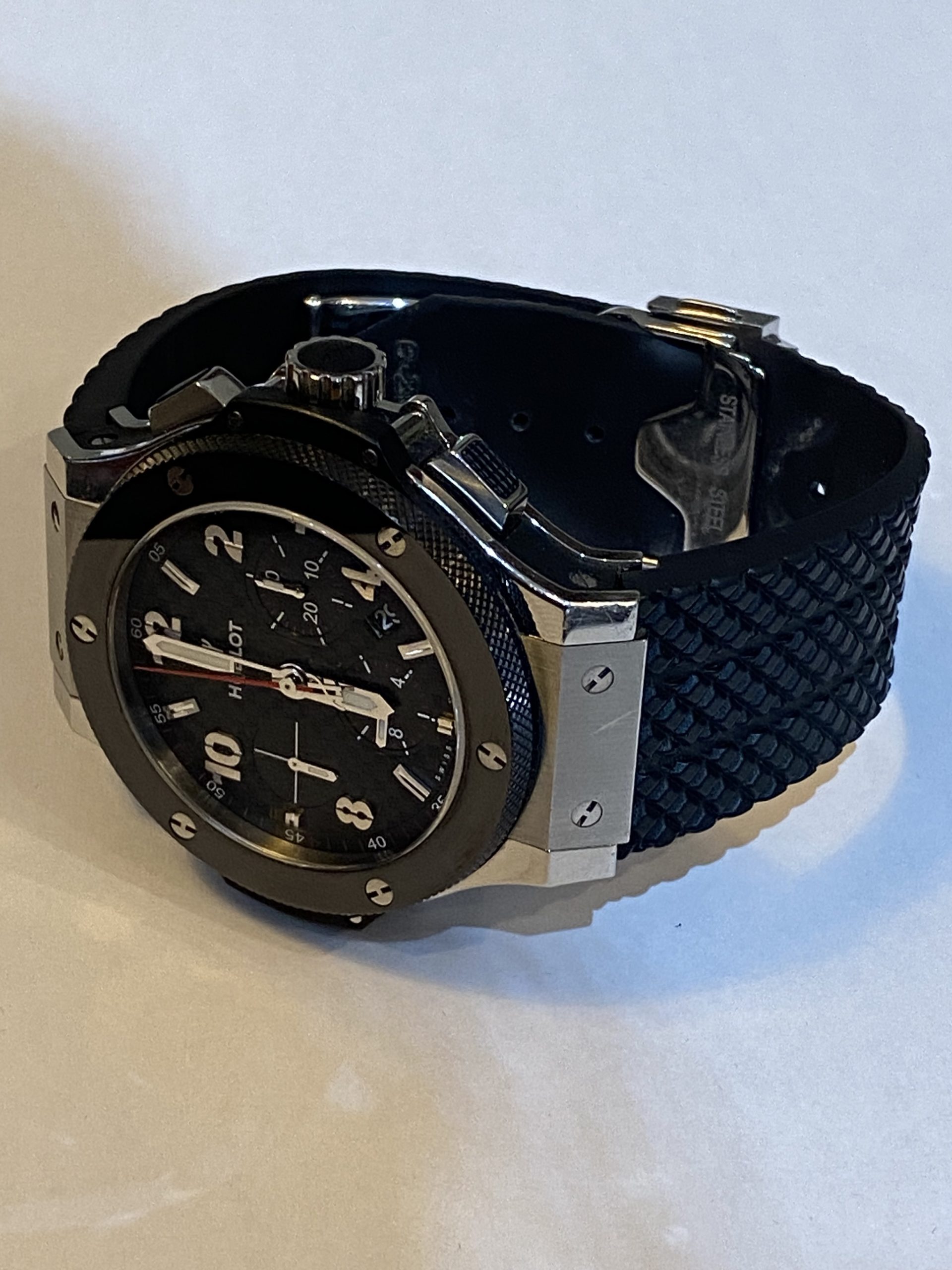 Cartier Style Big Bang 44 101 Silver Dial / Leather detail 3