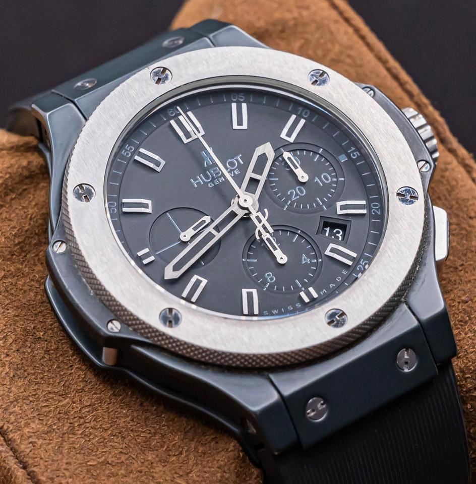 Cartier Style Big Bang 44 101 Silver Dial / Leather detail 4