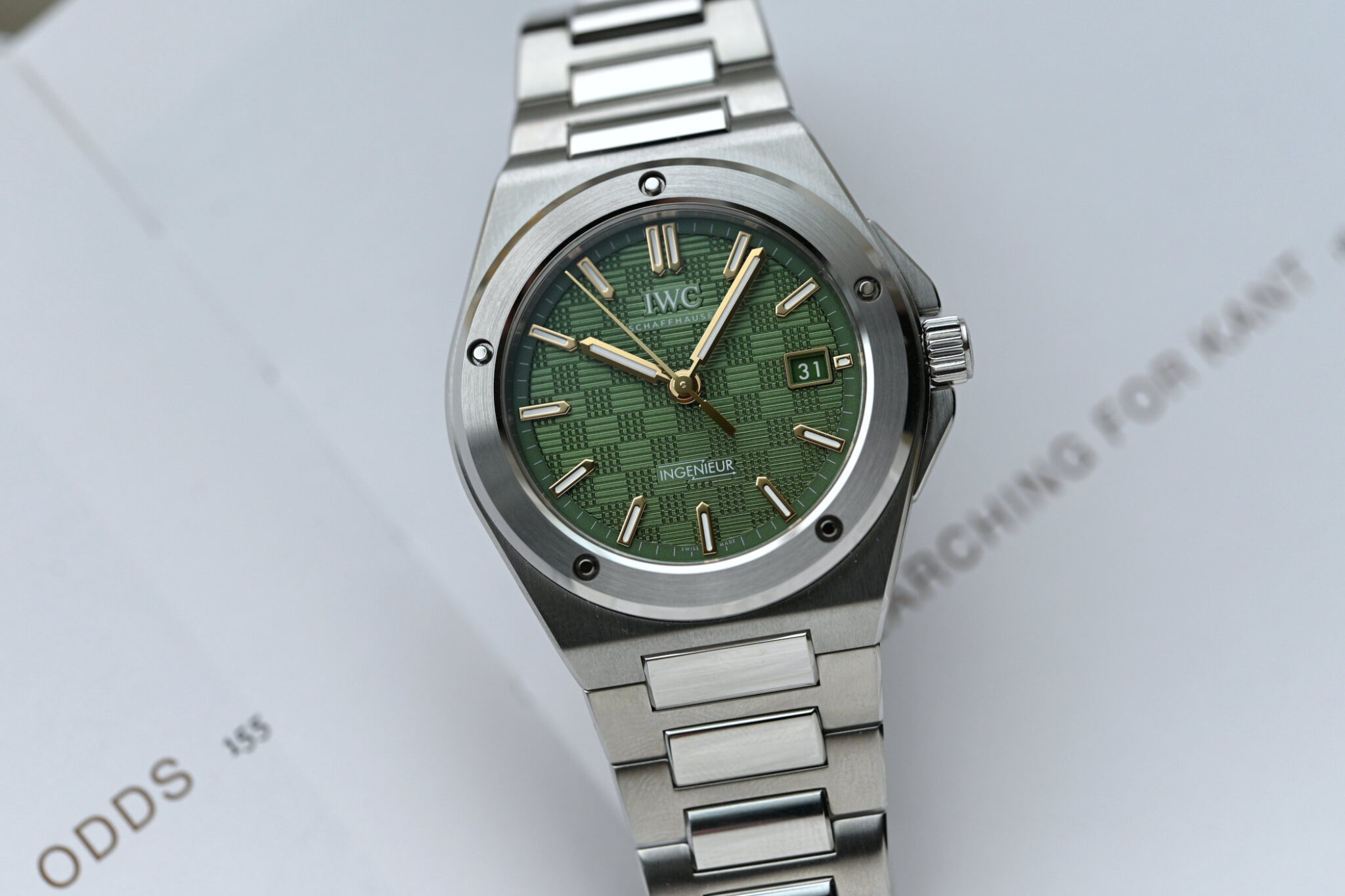 IWC Style Yacht-Master 40 104 Green Dial / Steel detail 4