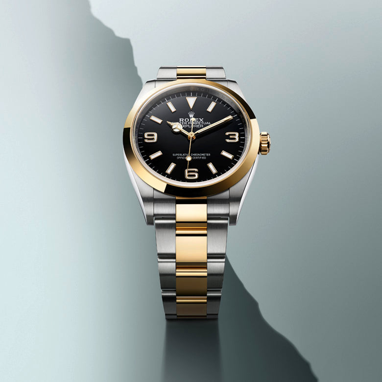 Rolex Style Explorer 40 107 Full Gold detail 2