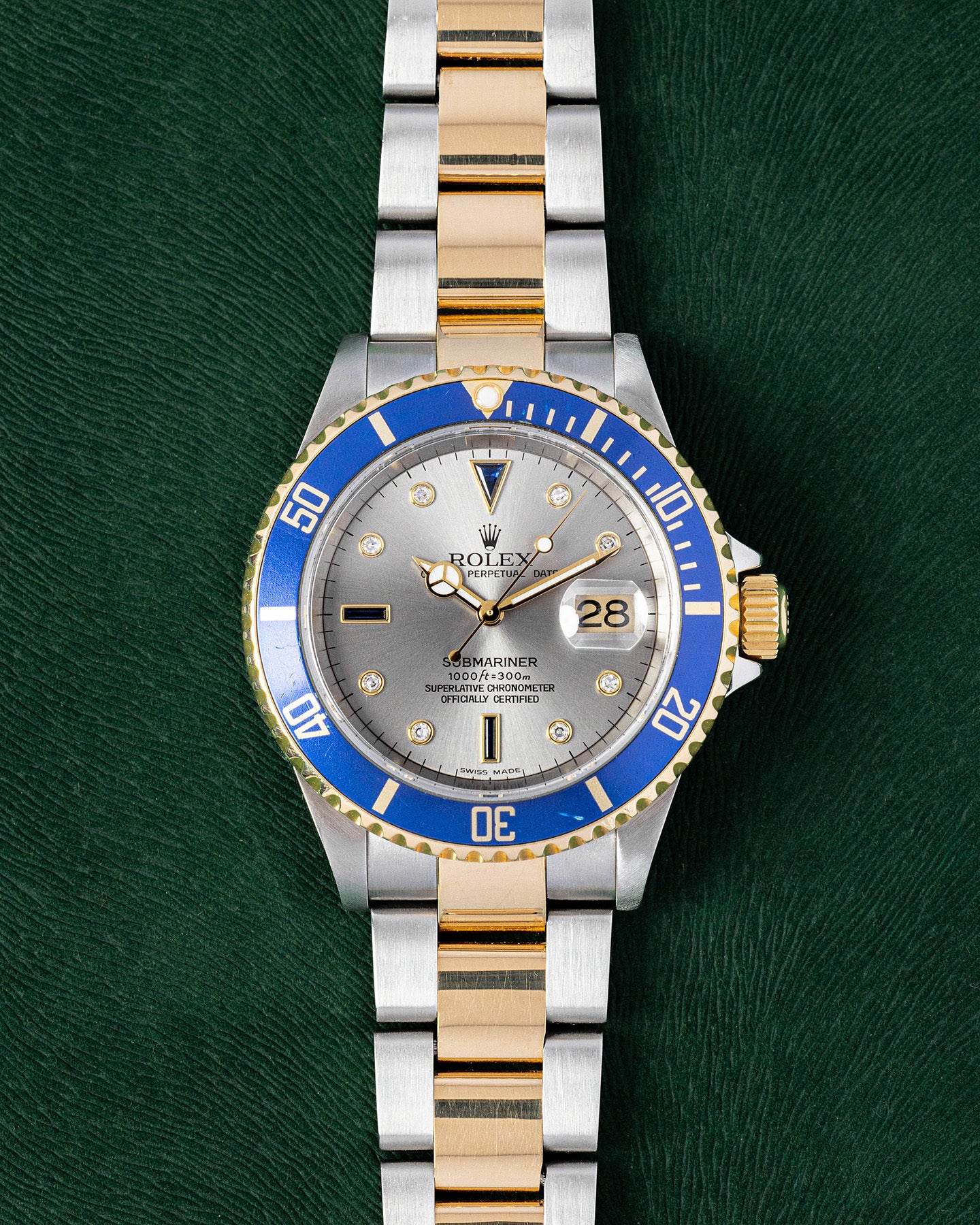 PP Style Submariner Date 109 Silver Dial / Leather detail 4