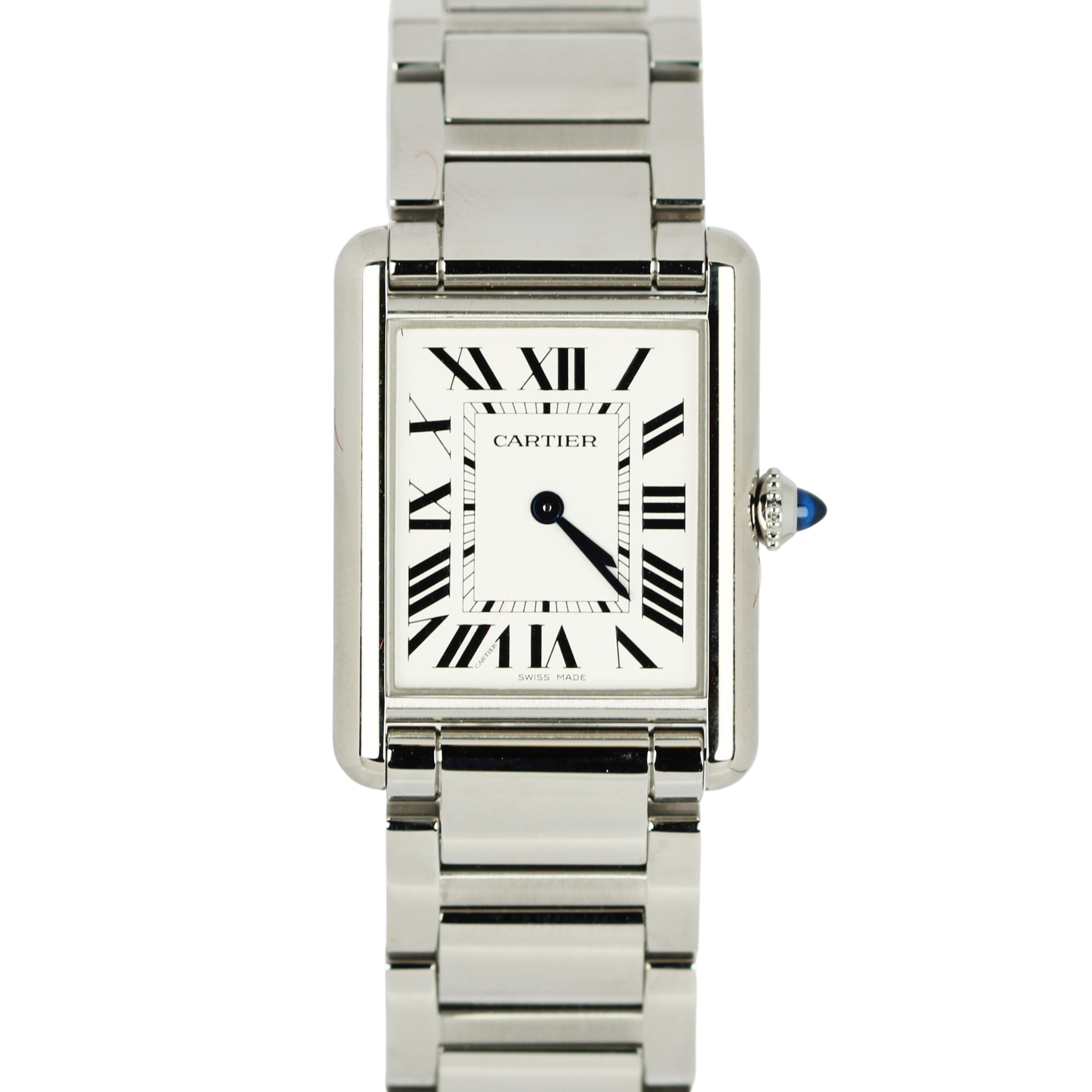 Cartier Style Tank Must Large Silver detail 2