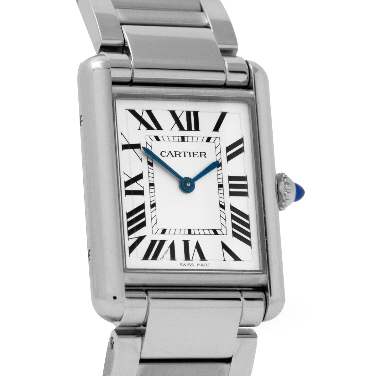 Cartier Style Tank Must Large Silver detail 4