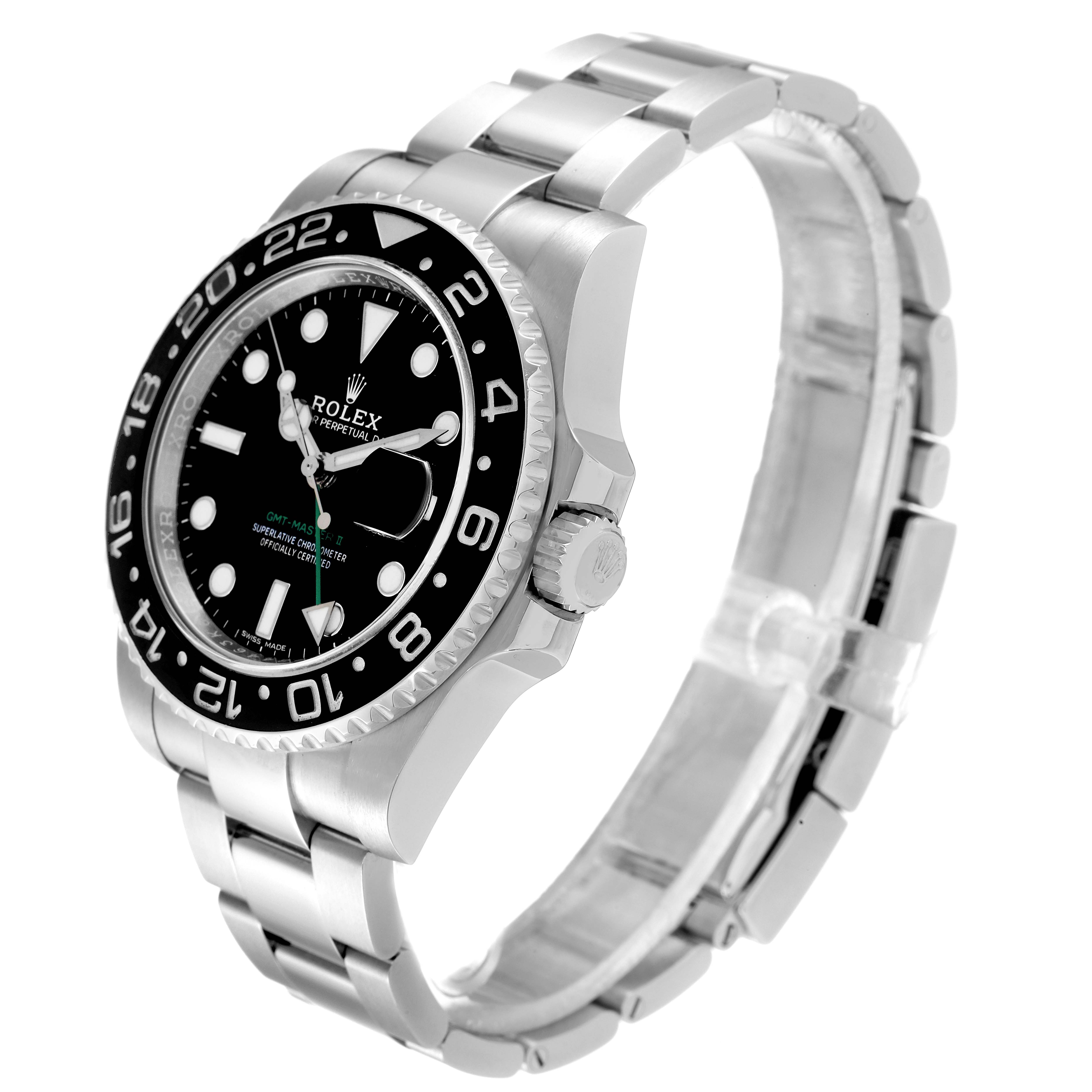 Cartier Style GMT-Master II 116 Black Dial / Steel detail 4