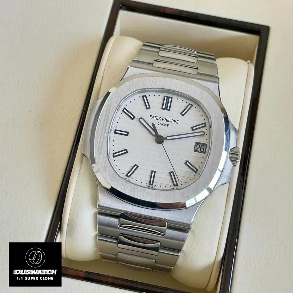Omega Style Nautilus 5711 119 White Dial / Steel detail 4