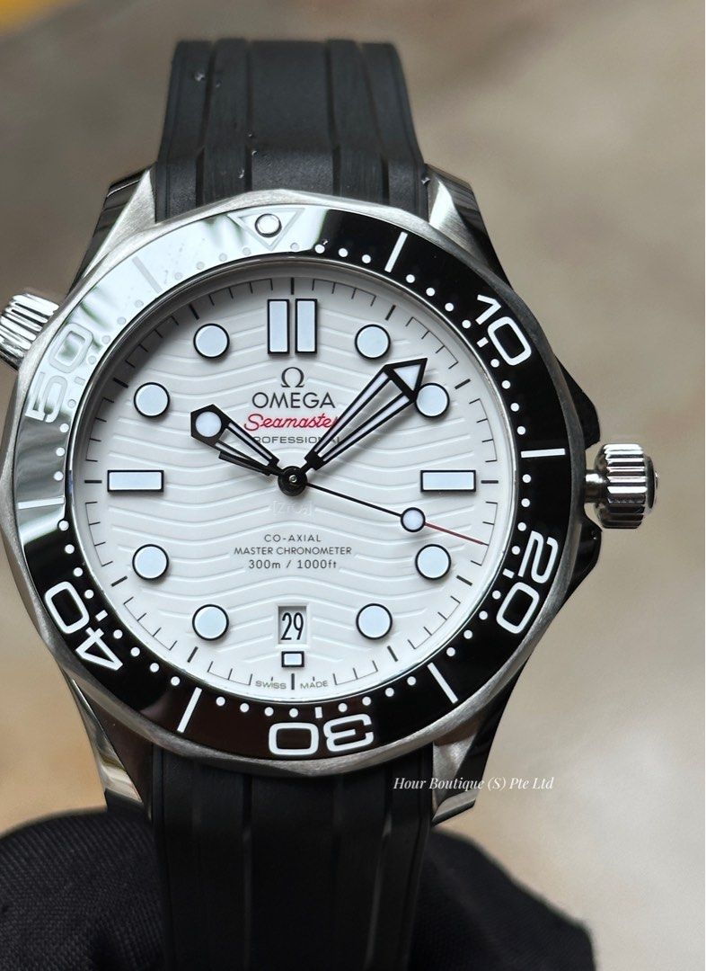 PP Style Seamaster 300 124 White Dial / Steel detail 4