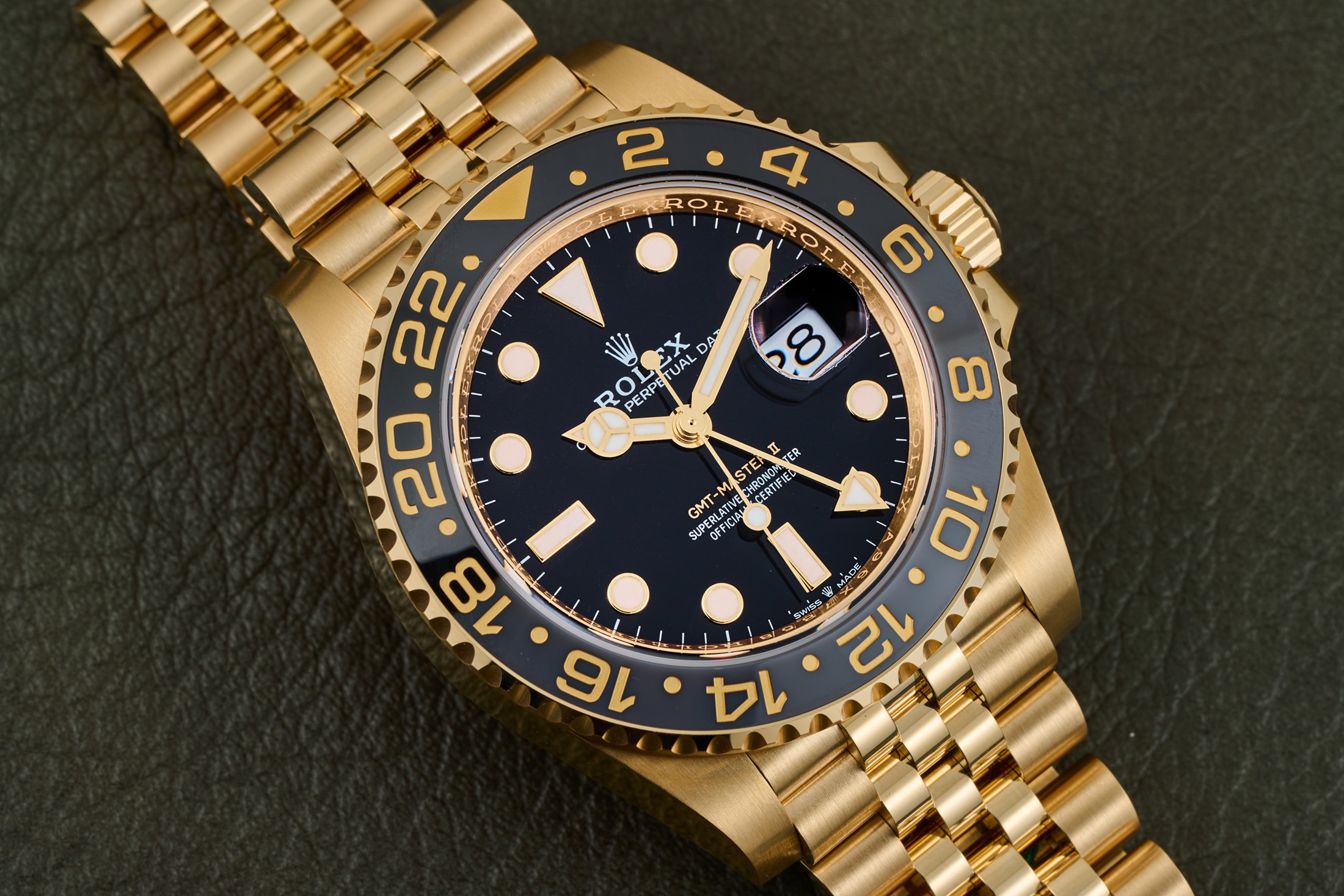 Cartier Style GMT-Master II 125 Full Gold detail 2