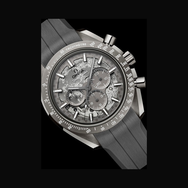 Panerai Style Speedmaster Moonwatch 126 Grey Dial / Rubber detail 3