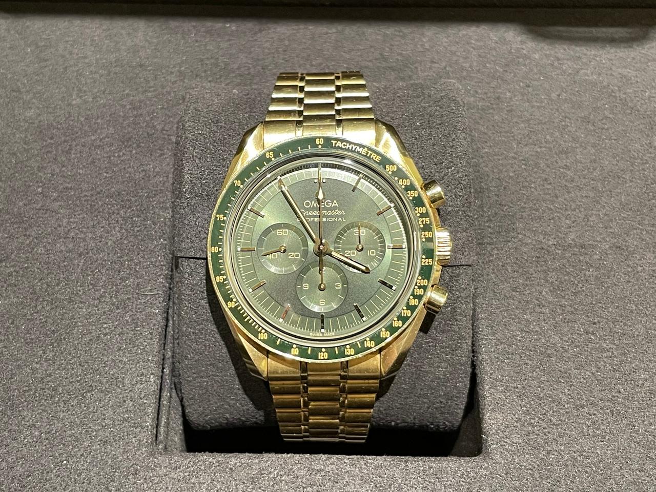 Richard Mille Style Speedmaster Moonwatch 128 Green Dial / Steel detail 2
