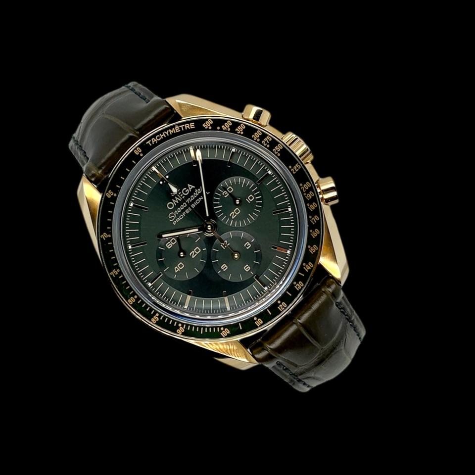 Richard Mille Style Speedmaster Moonwatch 128 Green Dial / Steel detail 3