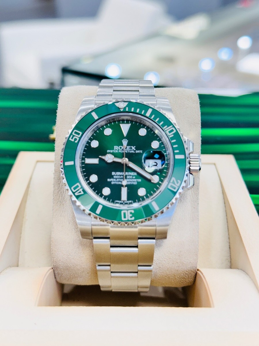 Rolex Style Submariner Hulk 116610LV Green detail 3